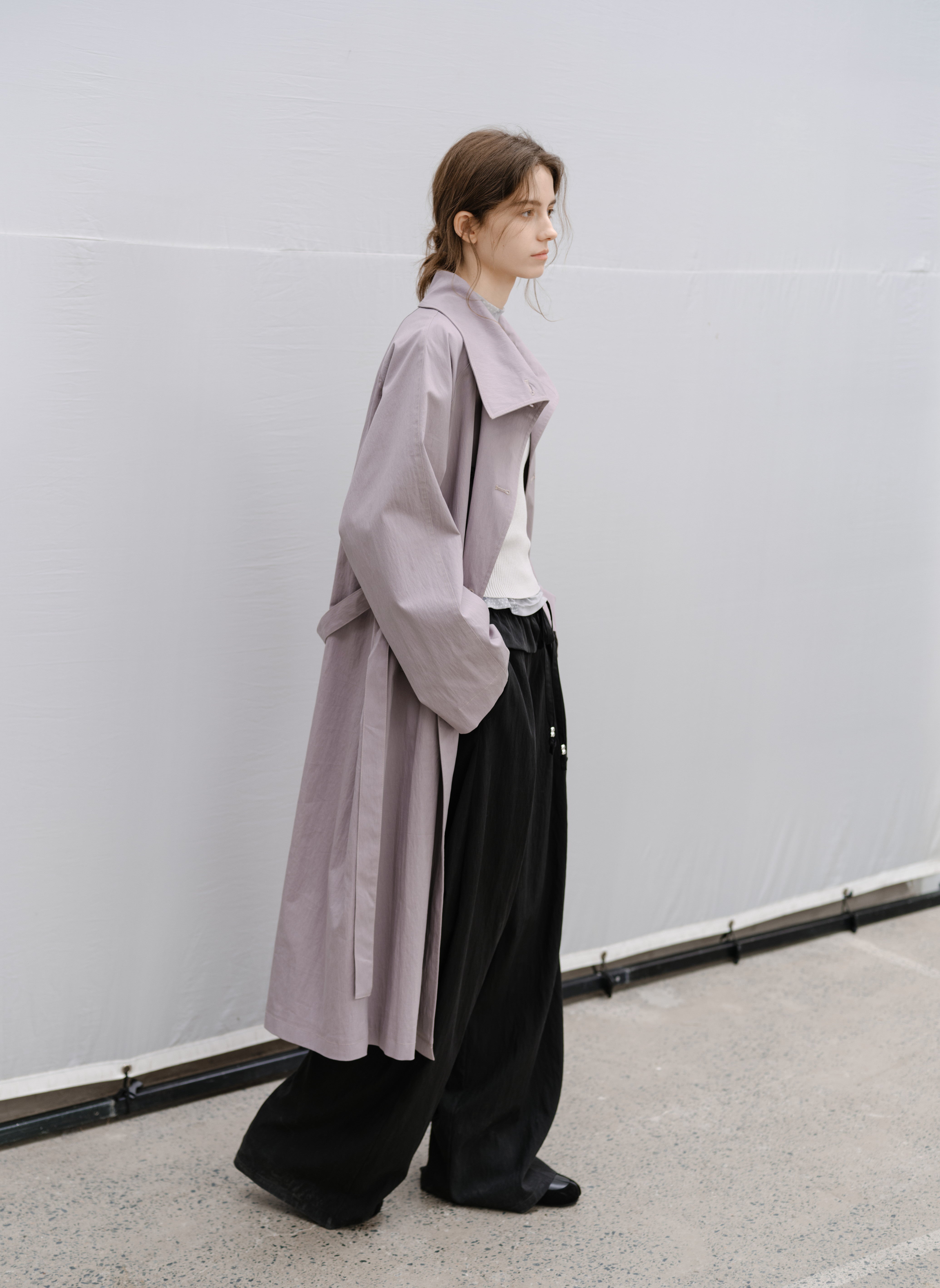 PLEATS WAIST DRAPE PANTS / 플리츠 웨스트 드레이프 팬츠