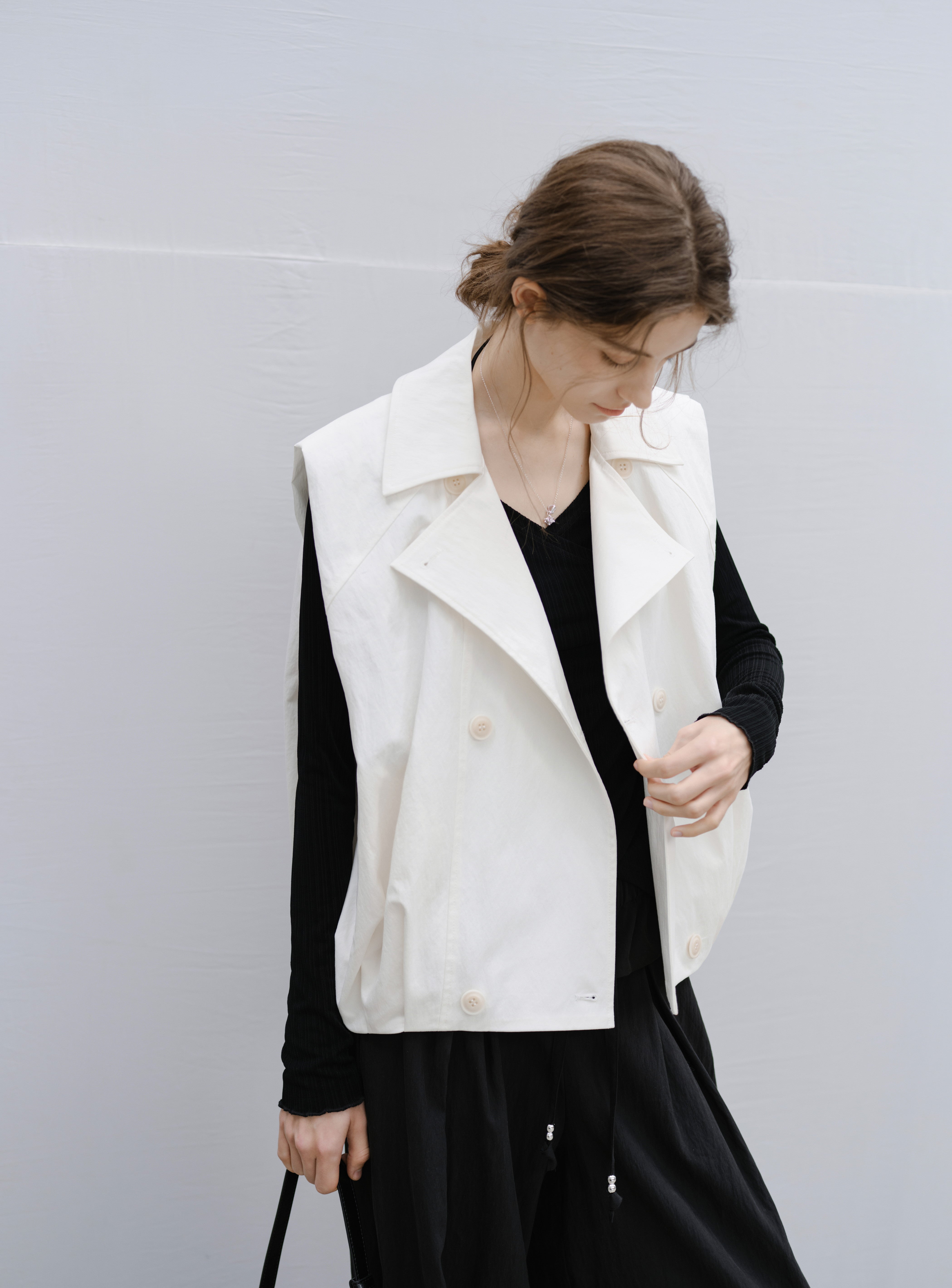 HEM TUCK VEST TRENCH / ヘムタックベストトレンチ HEM TUCK VEST TRENCH / ヘムタックベストトレンチ