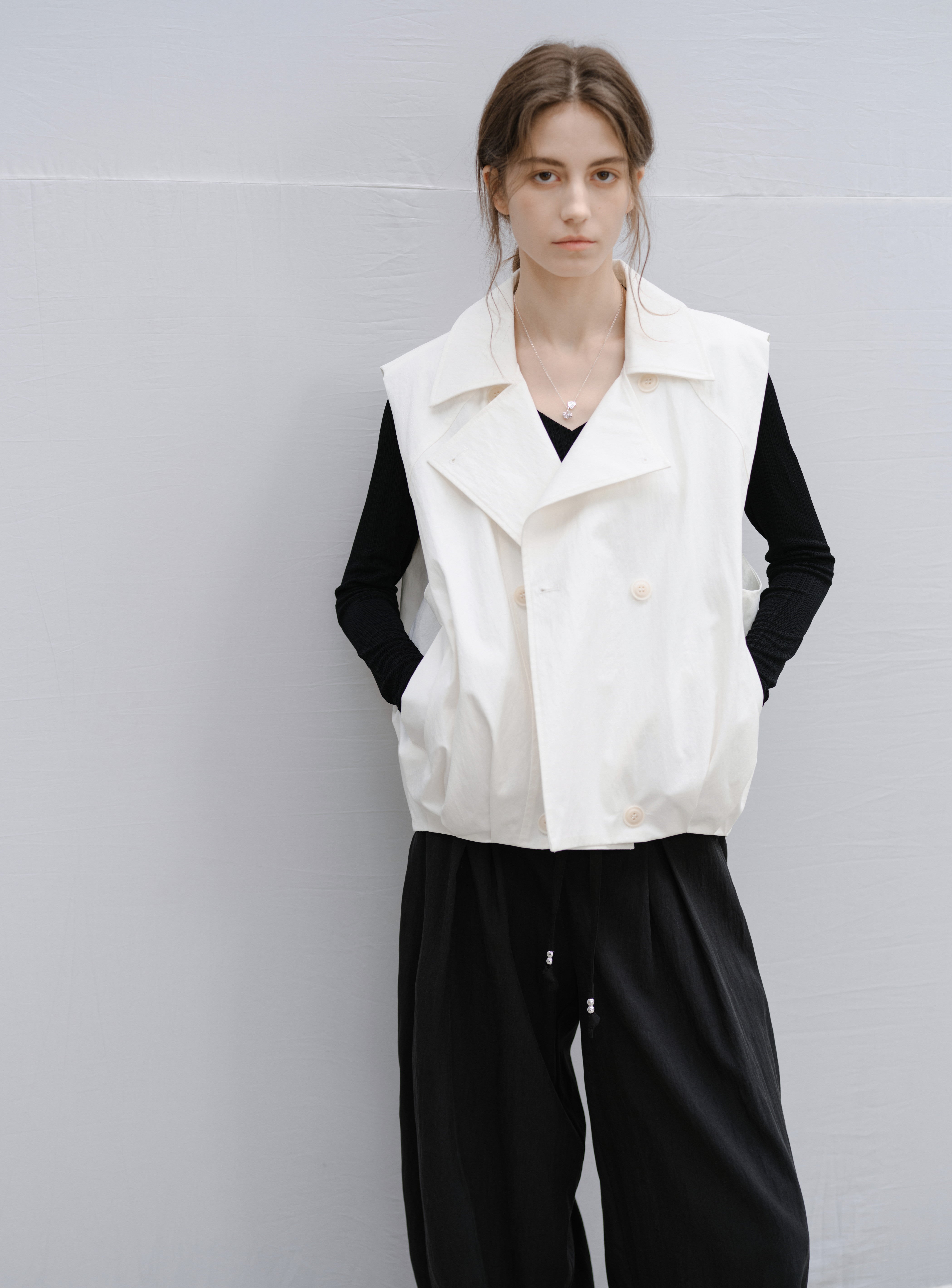 HEM TUCK VEST TRENCH / ヘムタックベストトレンチ