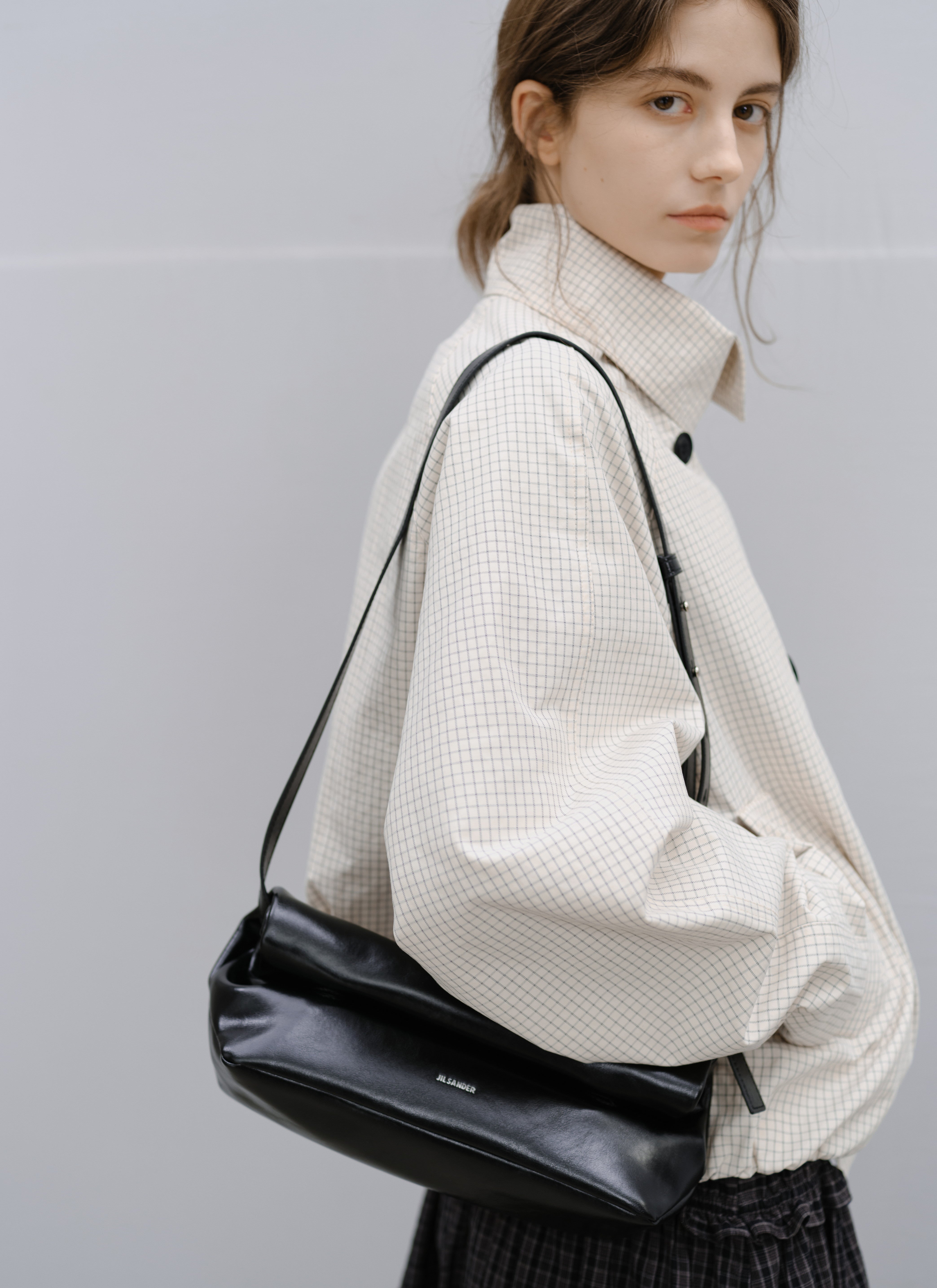 WRAP LAPEL PLAID TRENCH