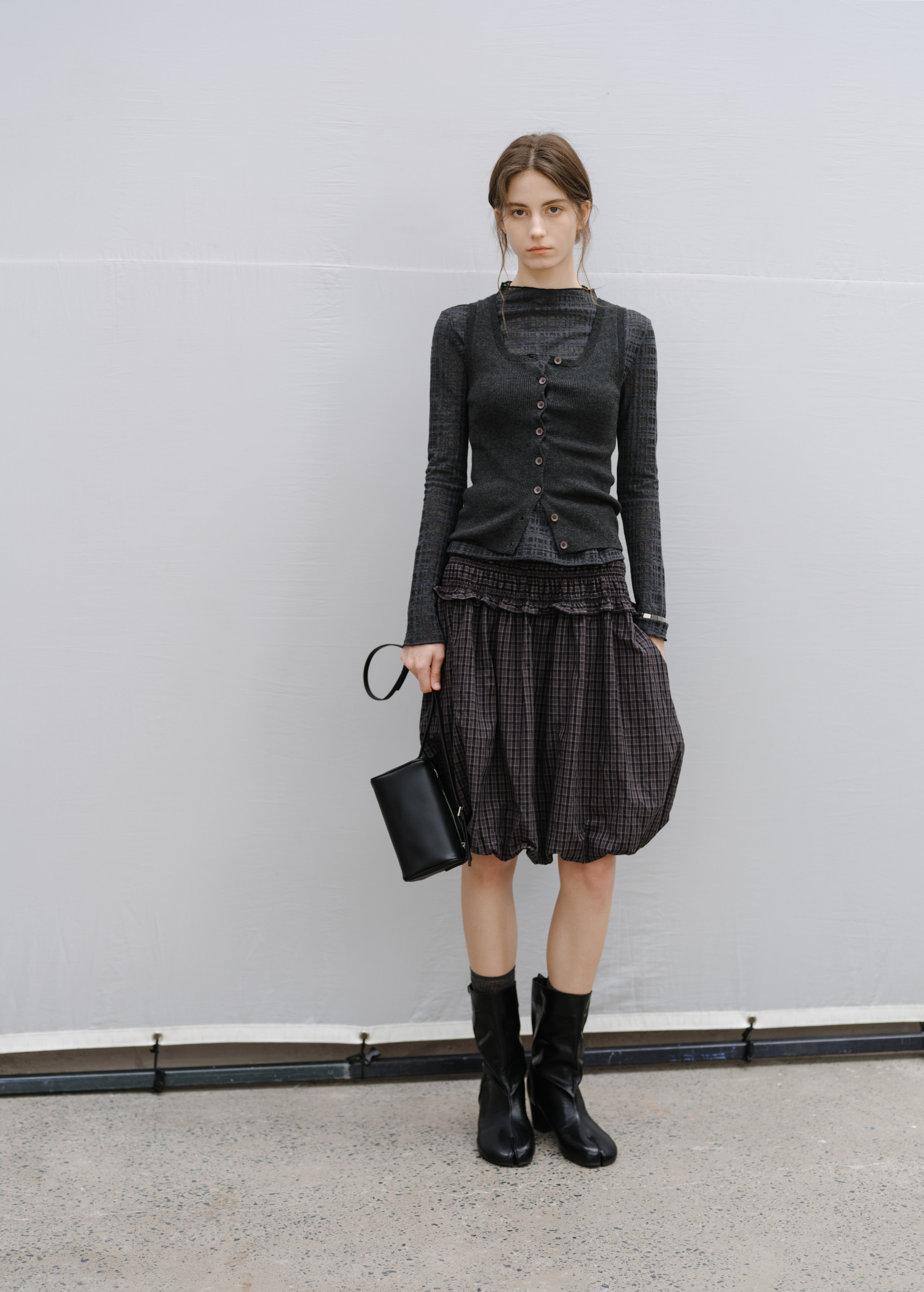 SHEER NET JACQUARD TOP