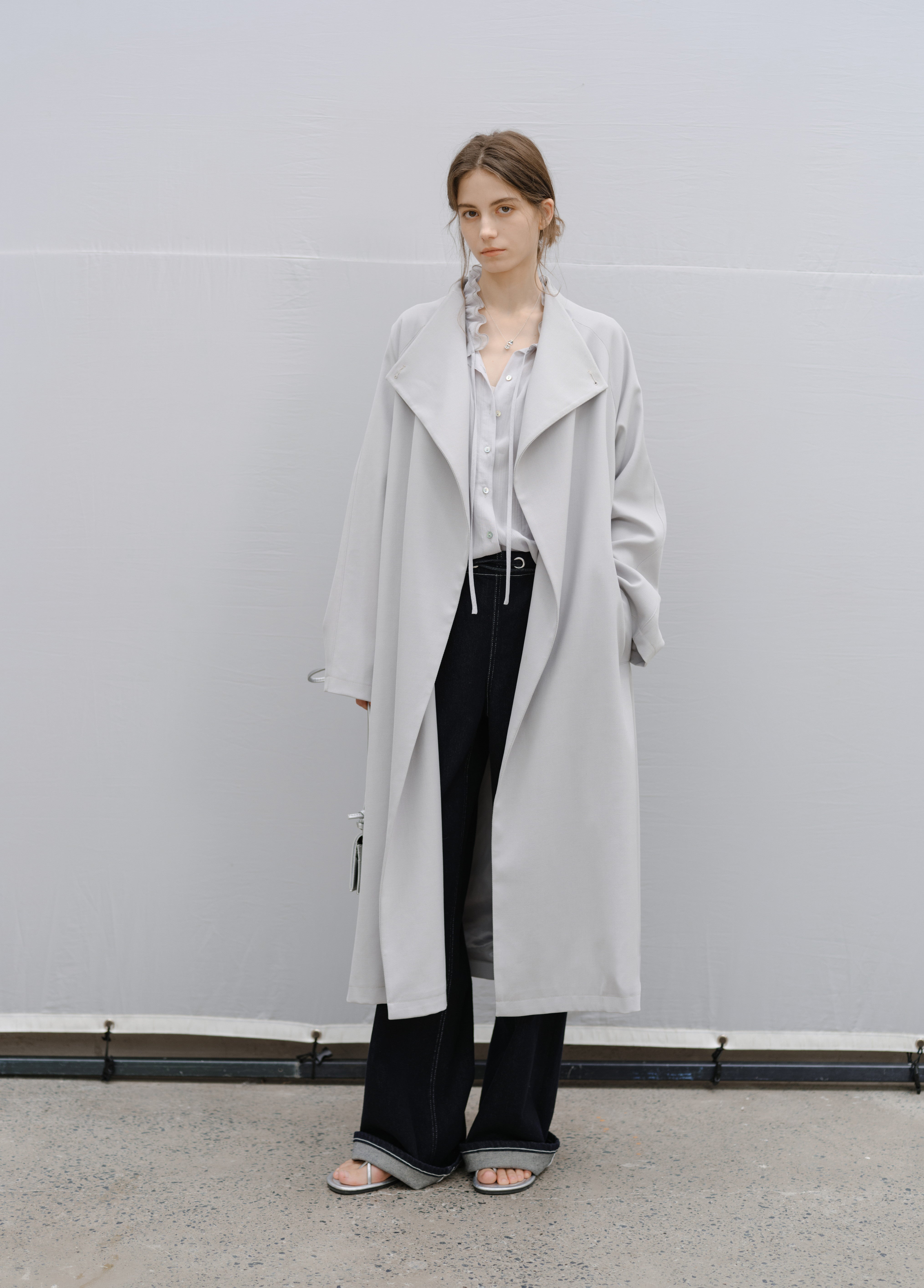 SHEER FRILL DRAPE BLOUSE / シアーフリルドレープブラウス