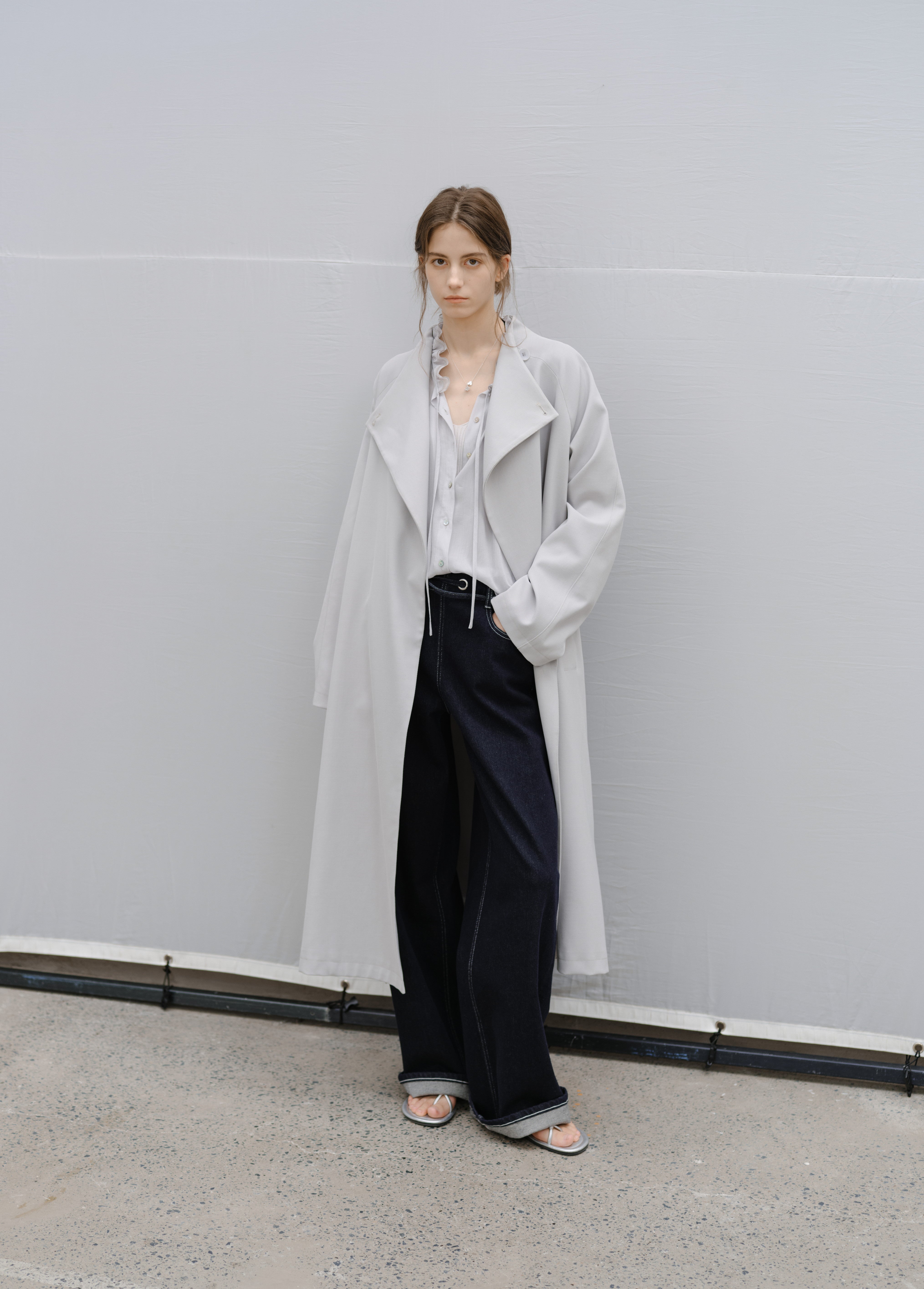 SHEER FRILL DRAPE BLOUSE / シアーフリルドレープブラウス