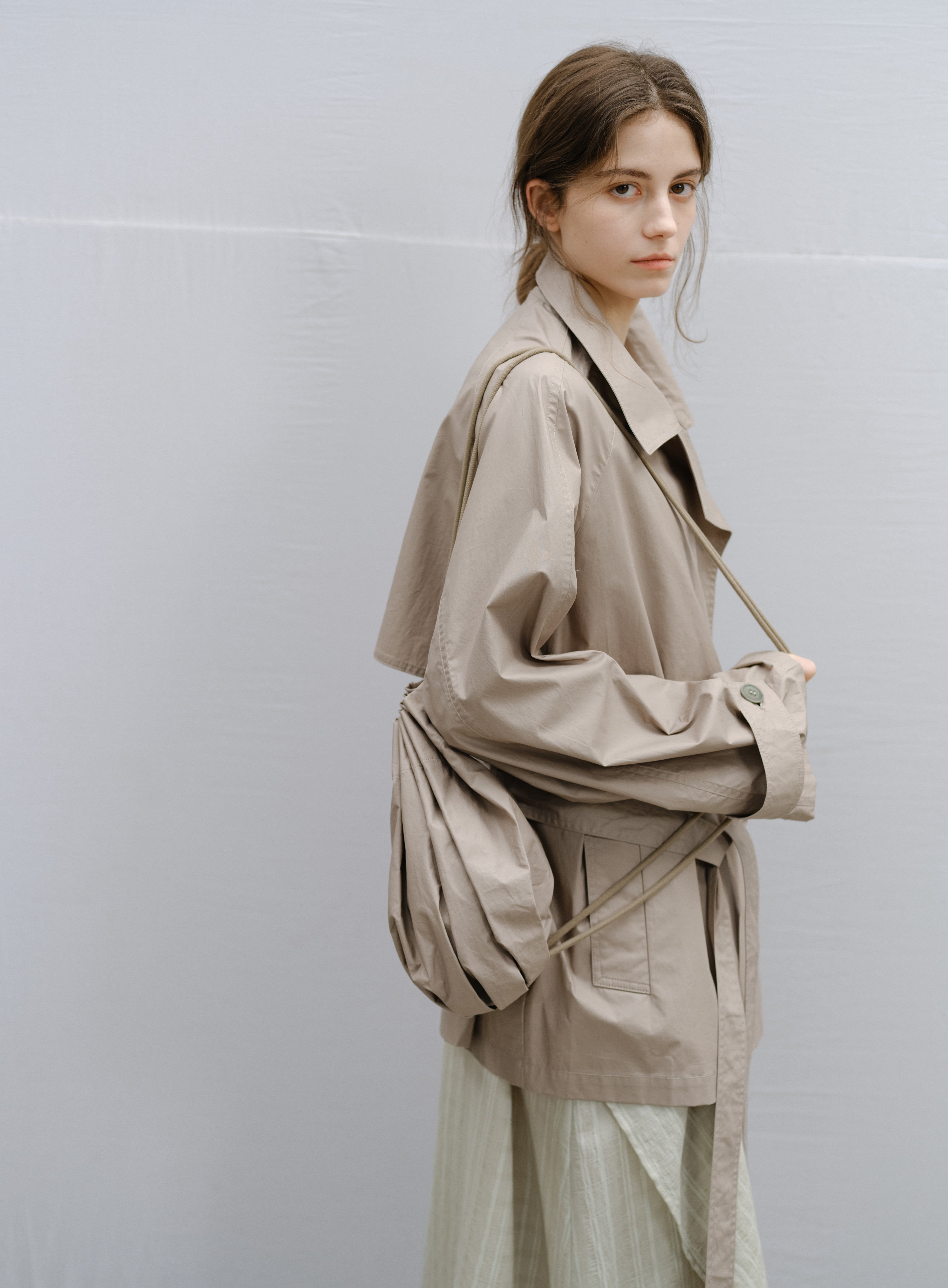 COATING TEXTURE PLEATS BAG / コーティングテクスチャープリーツバック