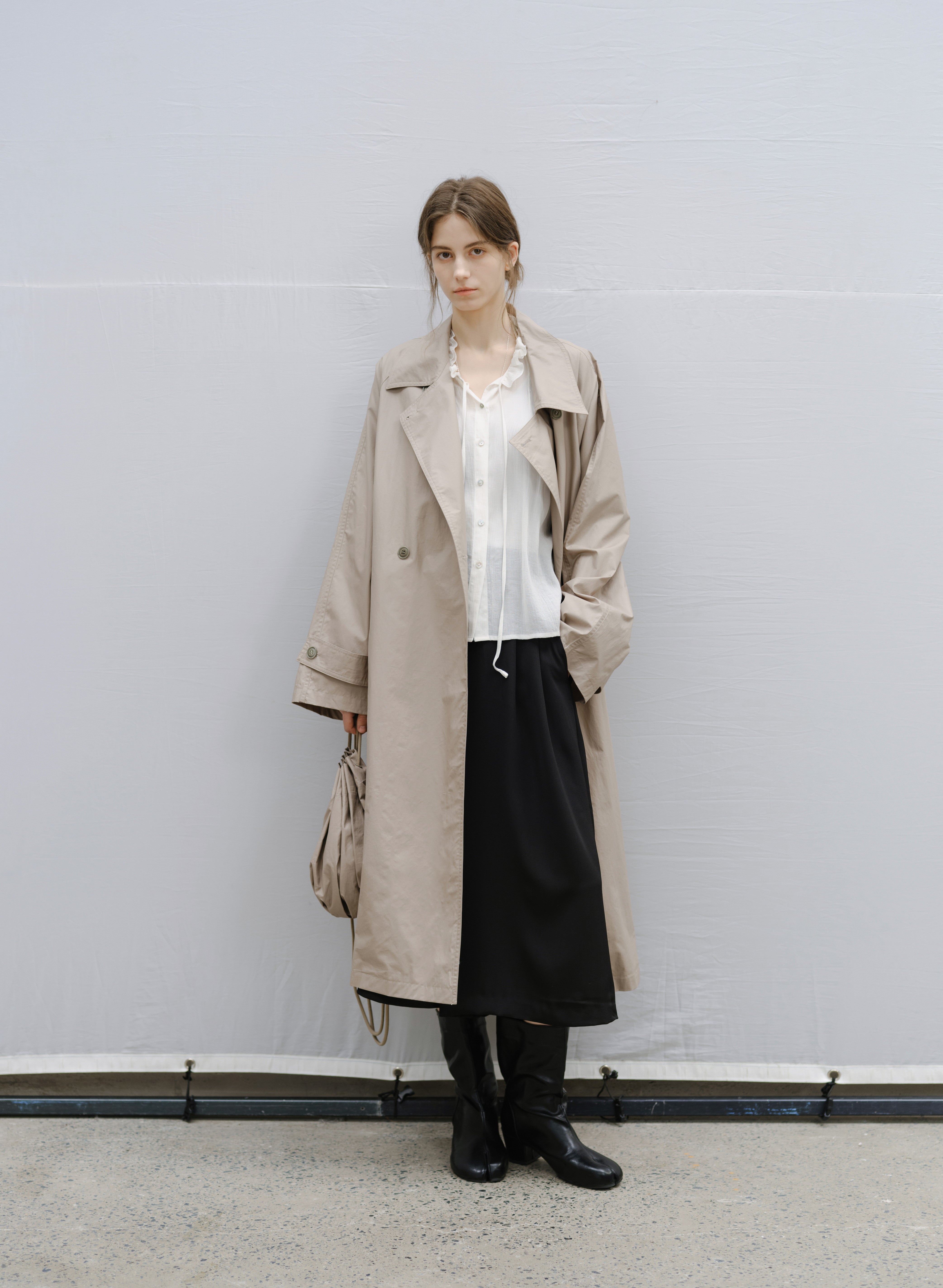 COATING TEXTURE LONG TRENCH / コーティングテクスチャーロングトレンチ