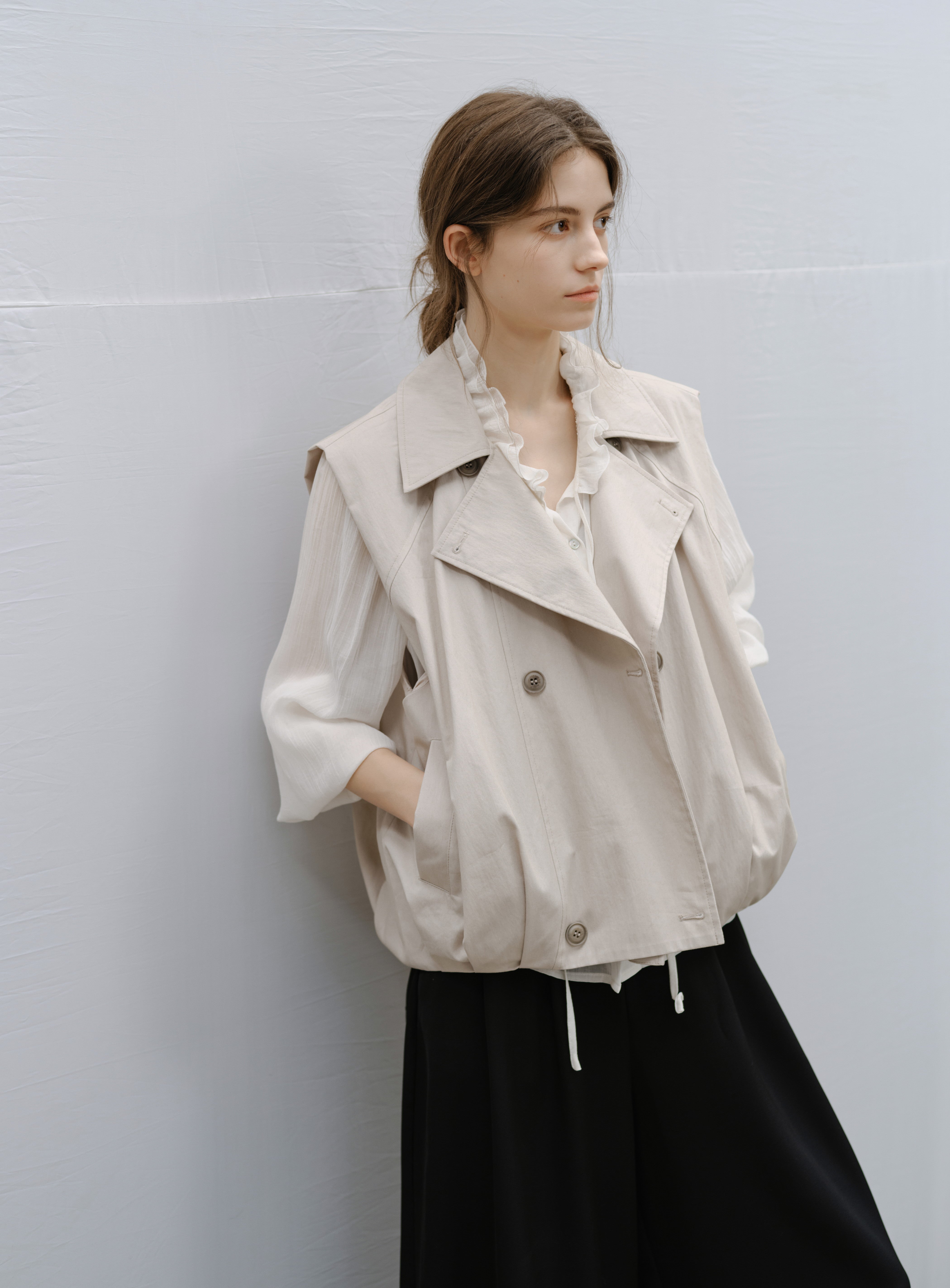 HEM TUCK VEST TRENCH