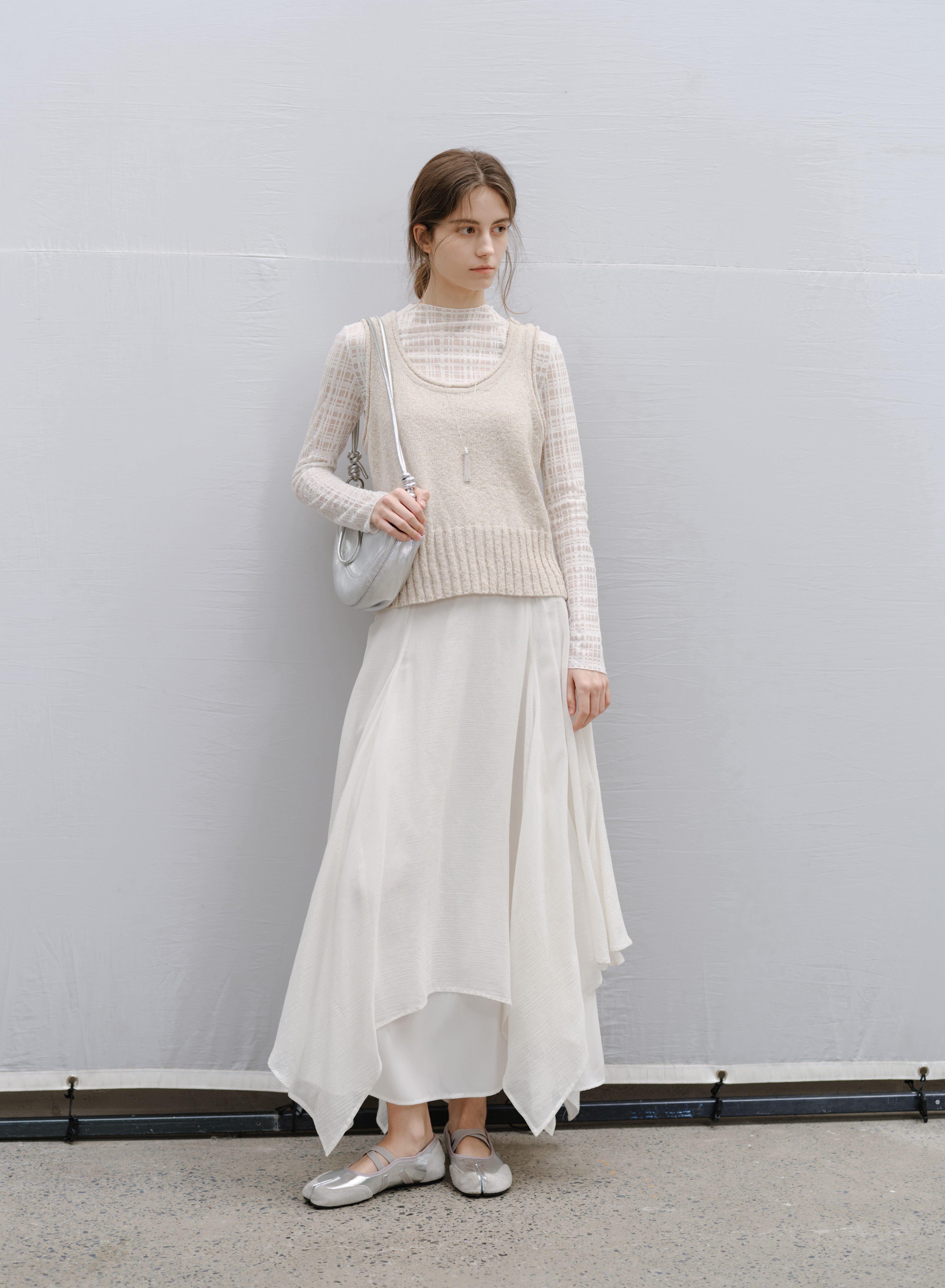 SHEER NET JACQUARD TOP