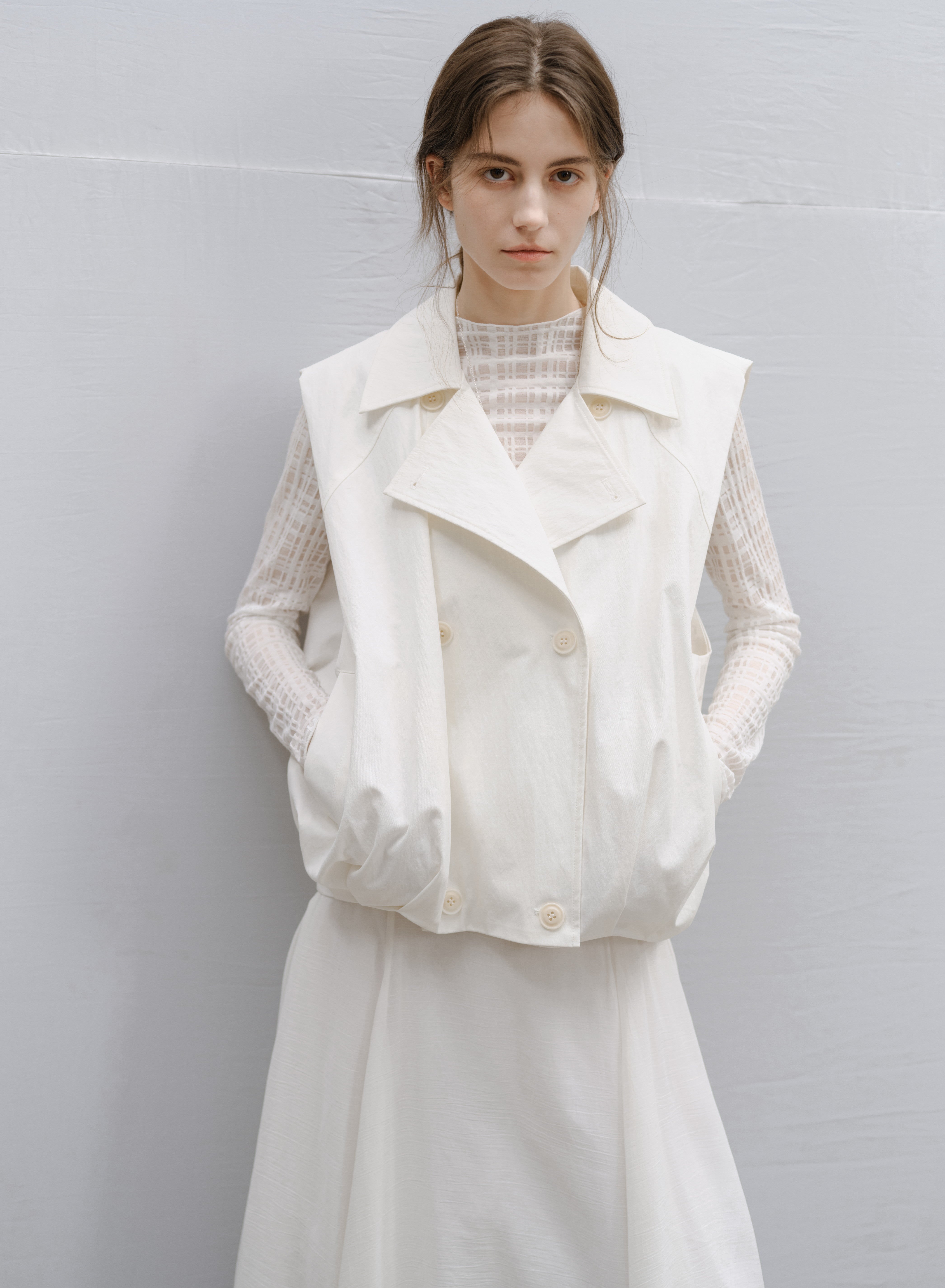 HEM TUCK VEST TRENCH / ヘムタックベストトレンチ