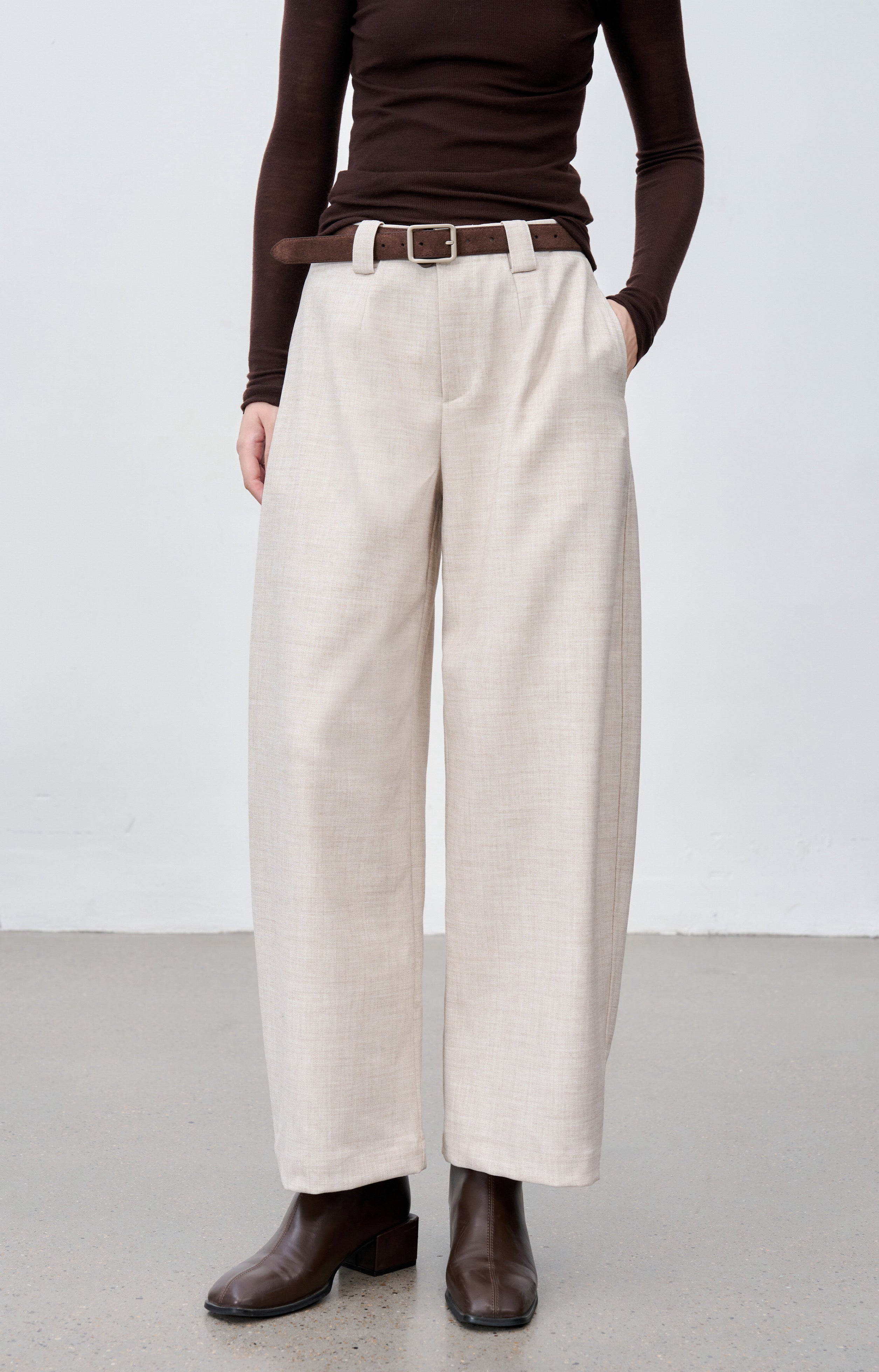 WIDE LEG CROPPED PANTS / ワイドレッグクロップドパンツ