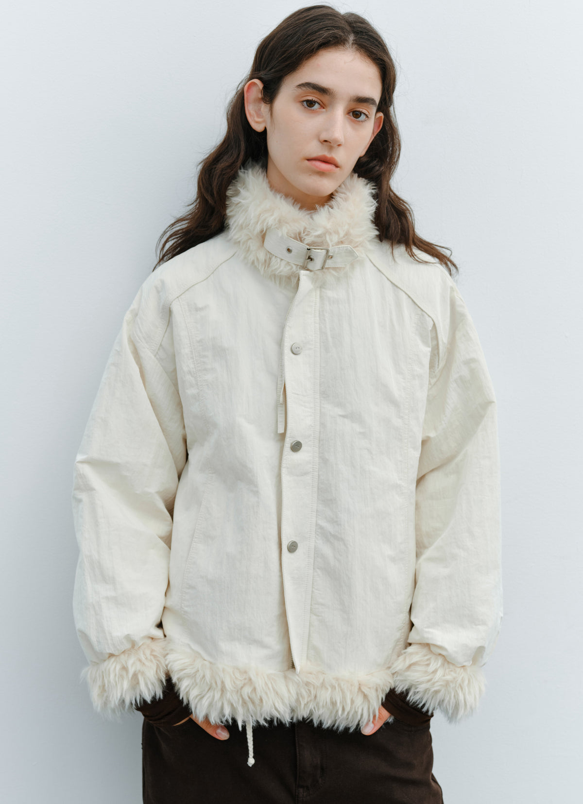 FUR EDGE BELT DOWN JACKET