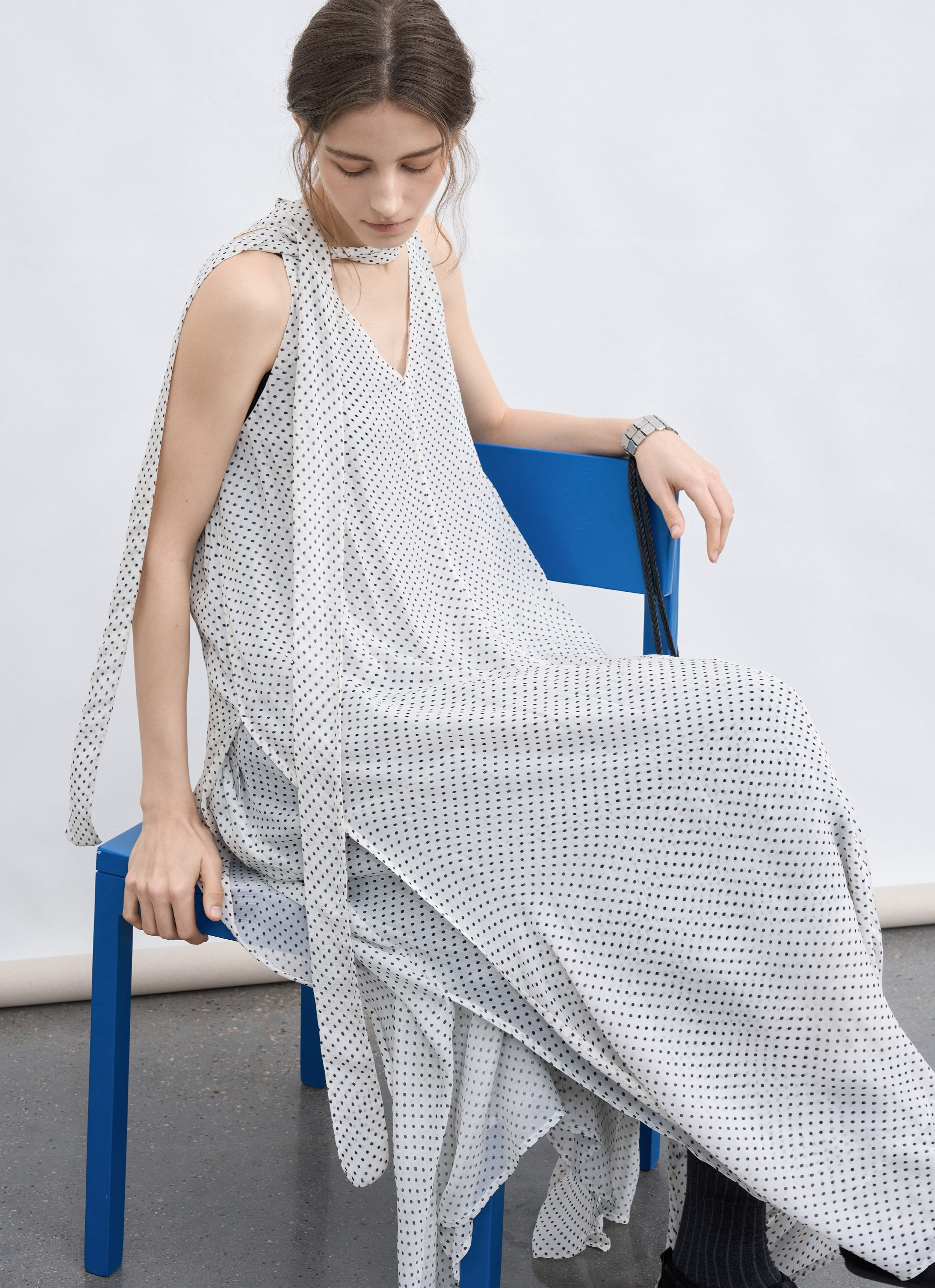 POLKA DOT LAYER DRESS / ポルカドットレイヤーワンピース