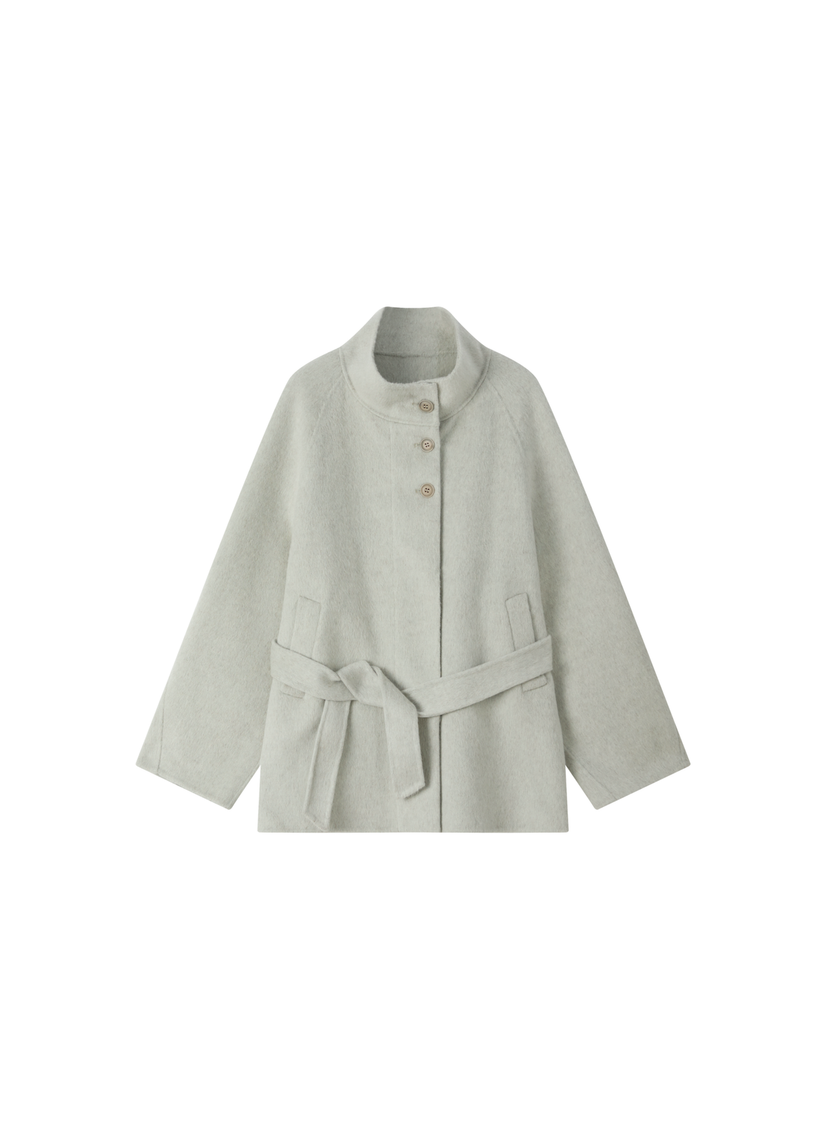 FEATHER WOOL100% MIDI COAT