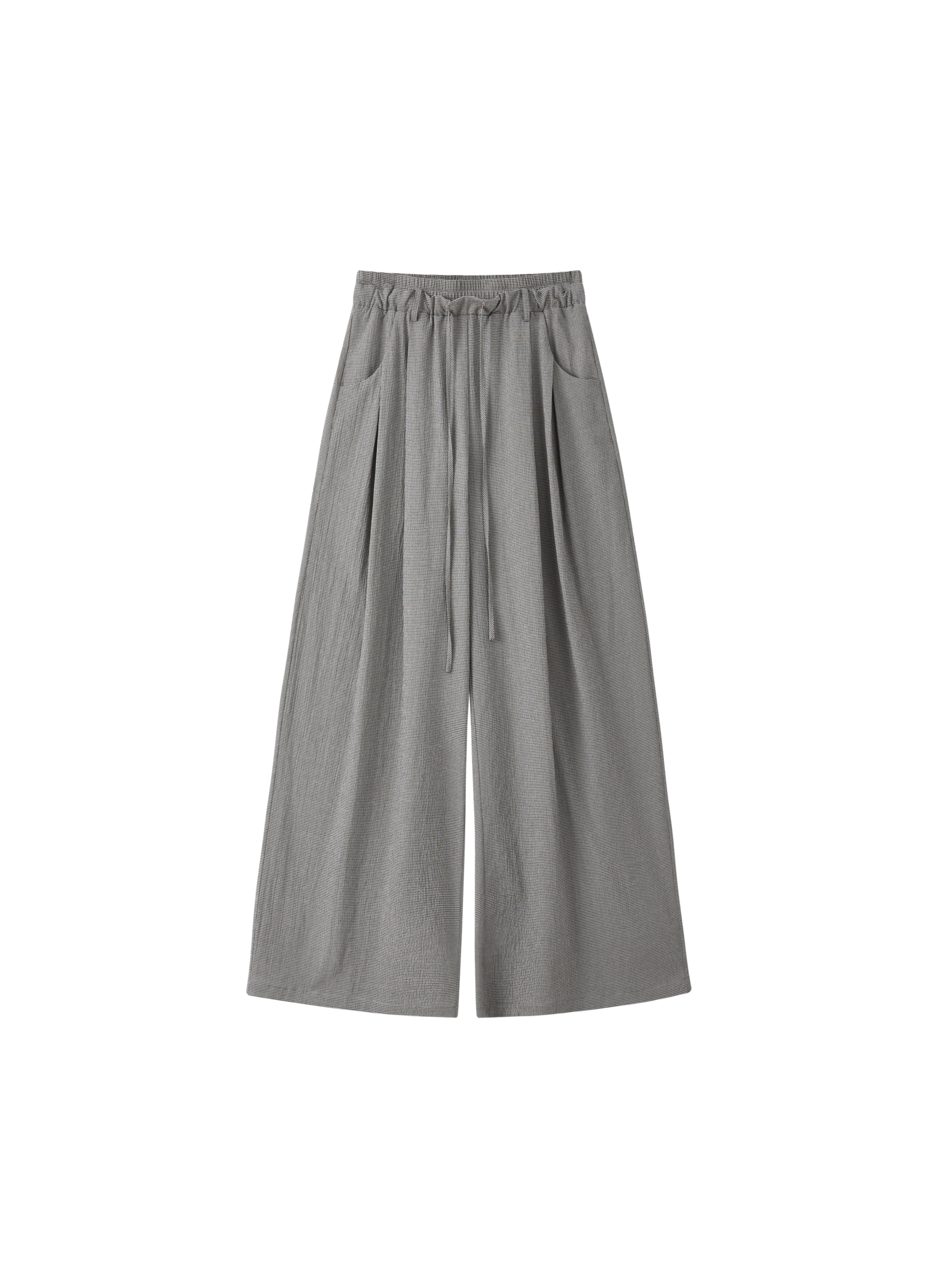 SEERSUCKER WIDE PANTS