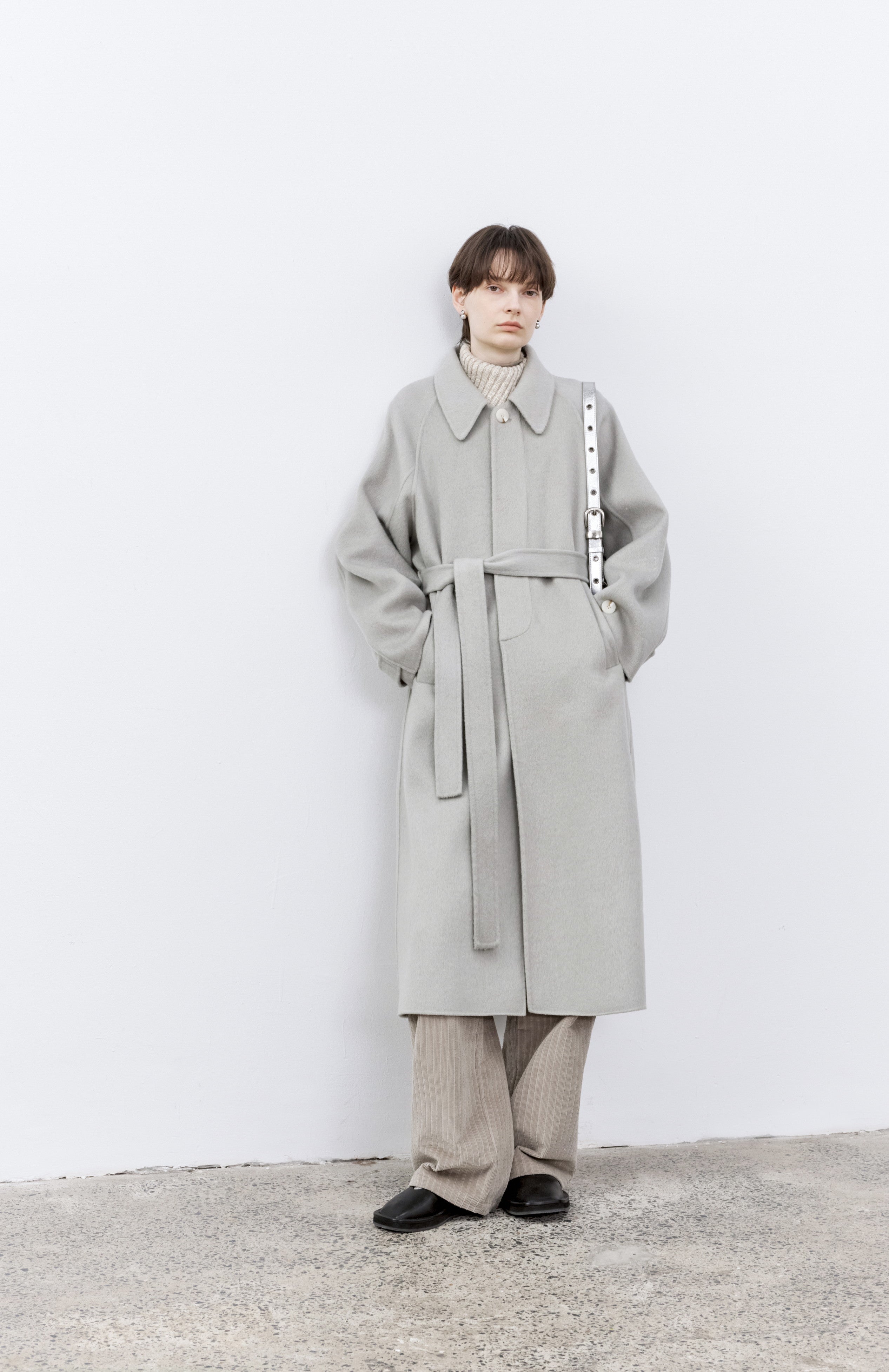 NATURAL DUSTY WOOL COAT