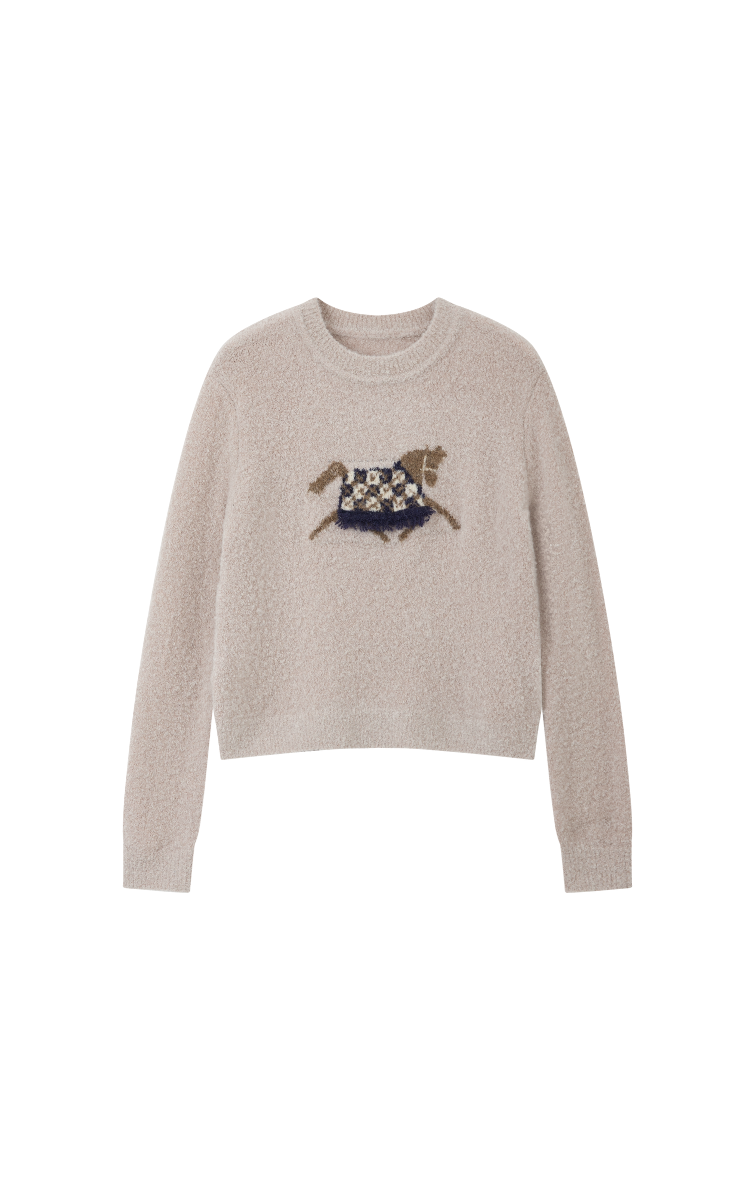TASSEL PONY JACQUARD SWEATER / タッセルポニージャガードセーター