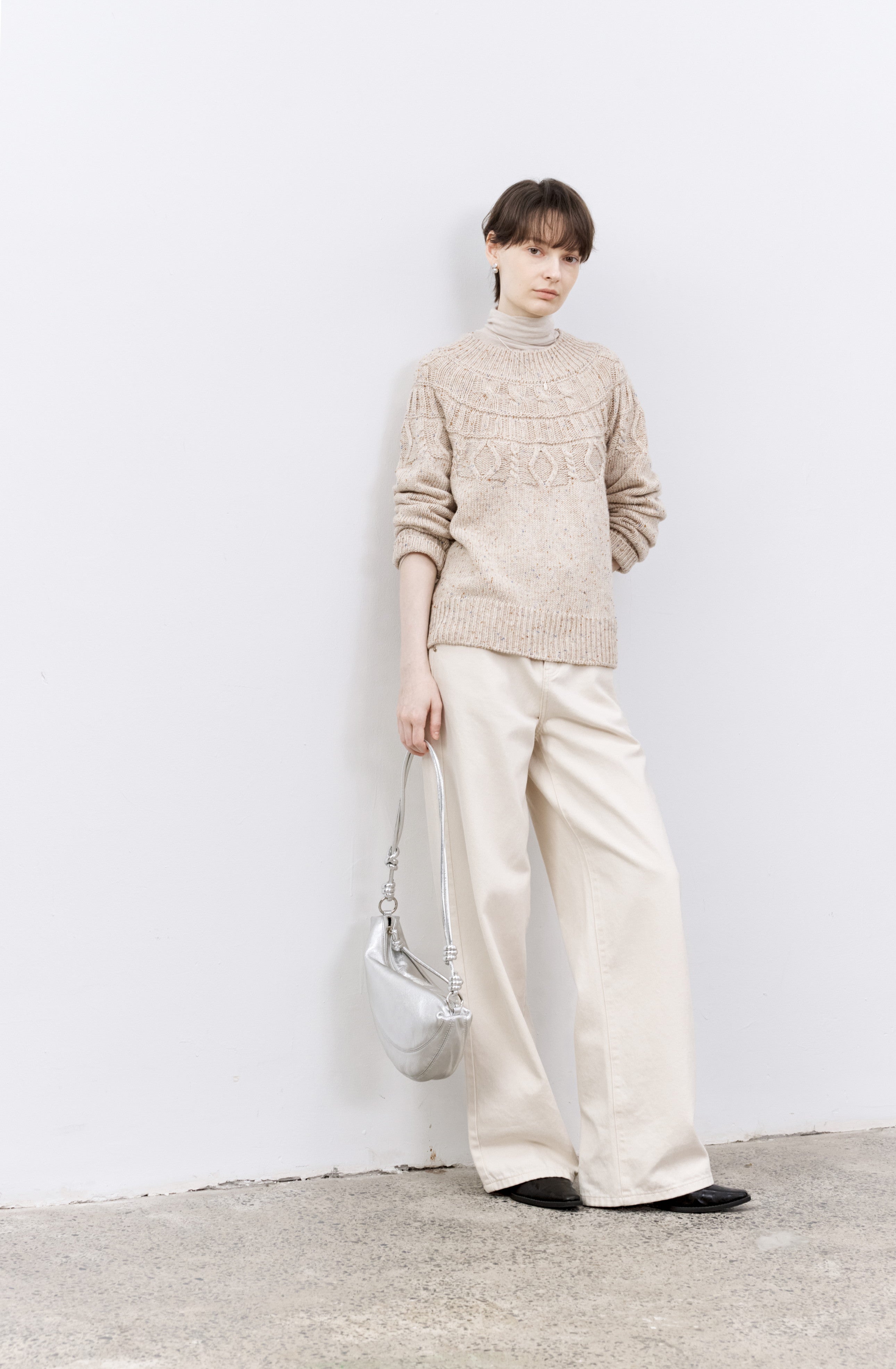 COLOR DOT CABLE SWEATER