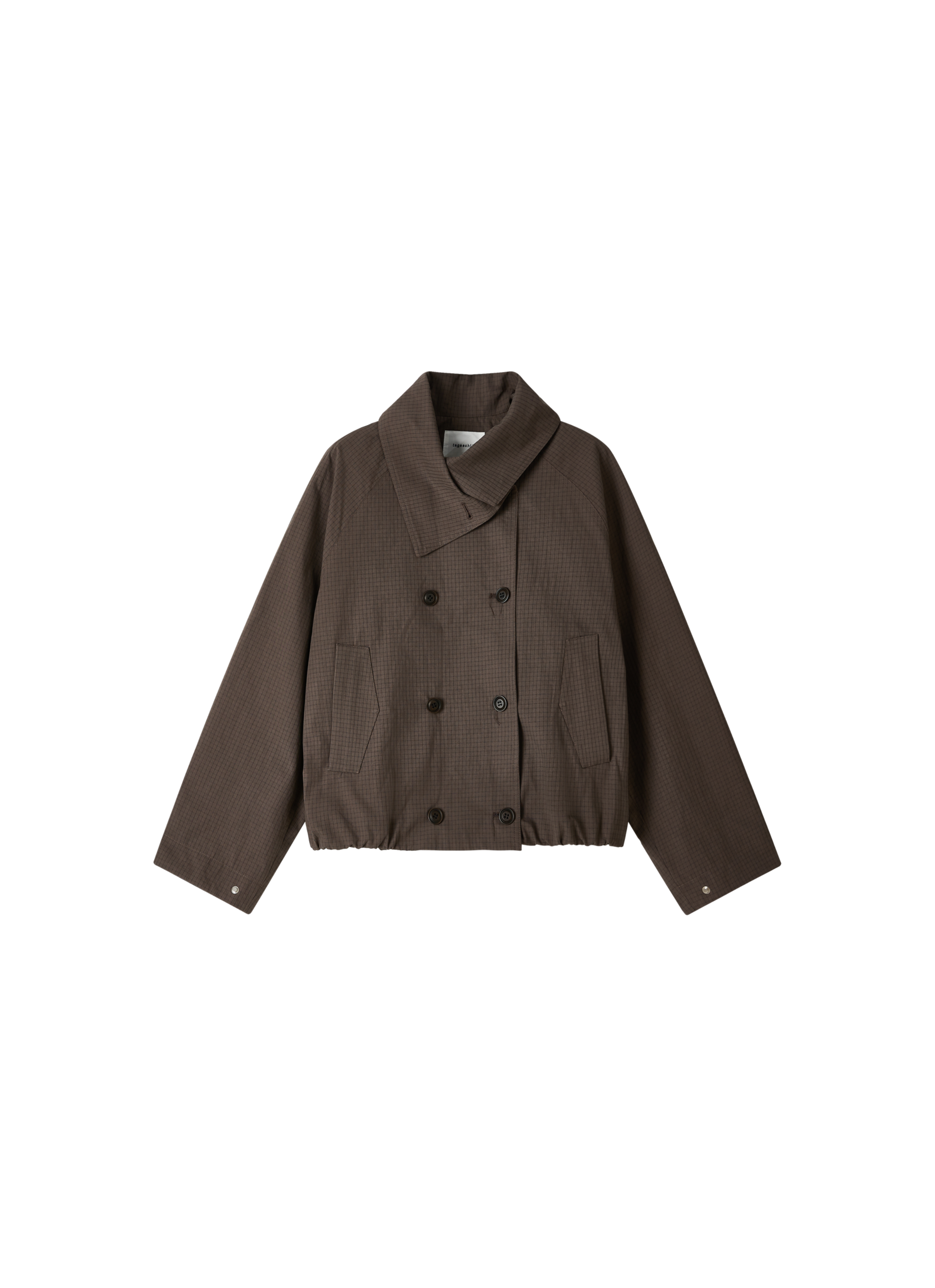 WRAP LAPEL SHORT TRENCH