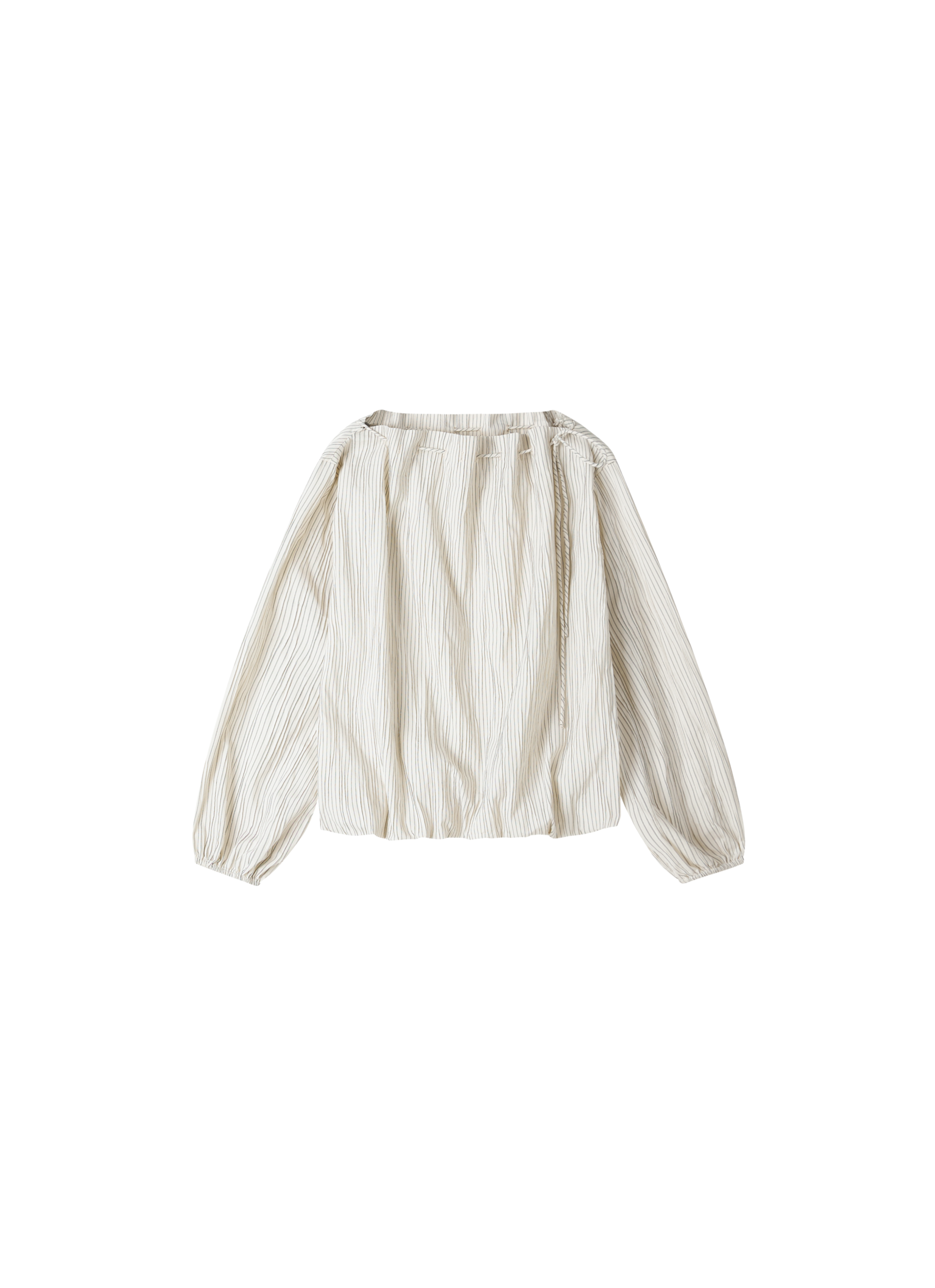 STRING POUCH PINSTRIPE SHIRT