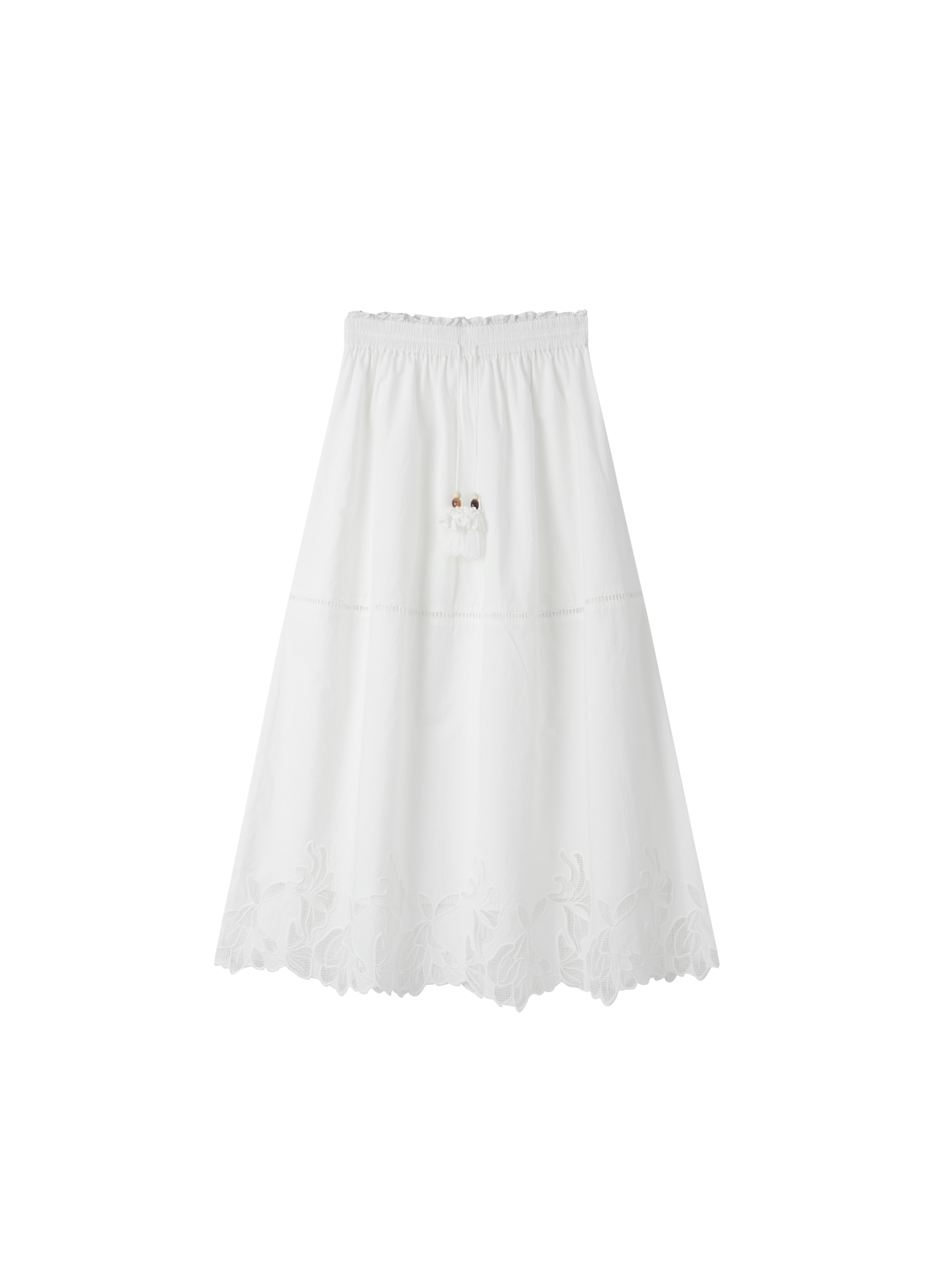 FLOWER CROCHET COTTON SKIRT