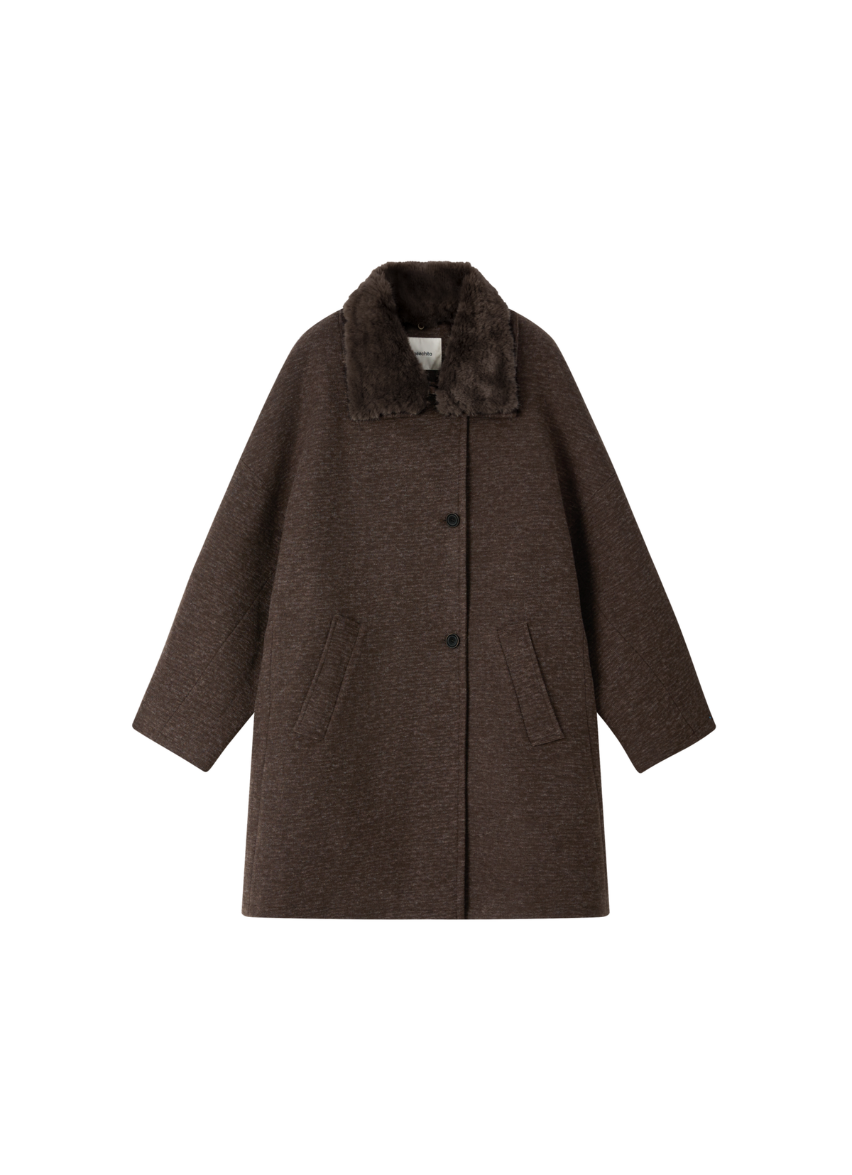 BATWING SLEEVE FUR COAT