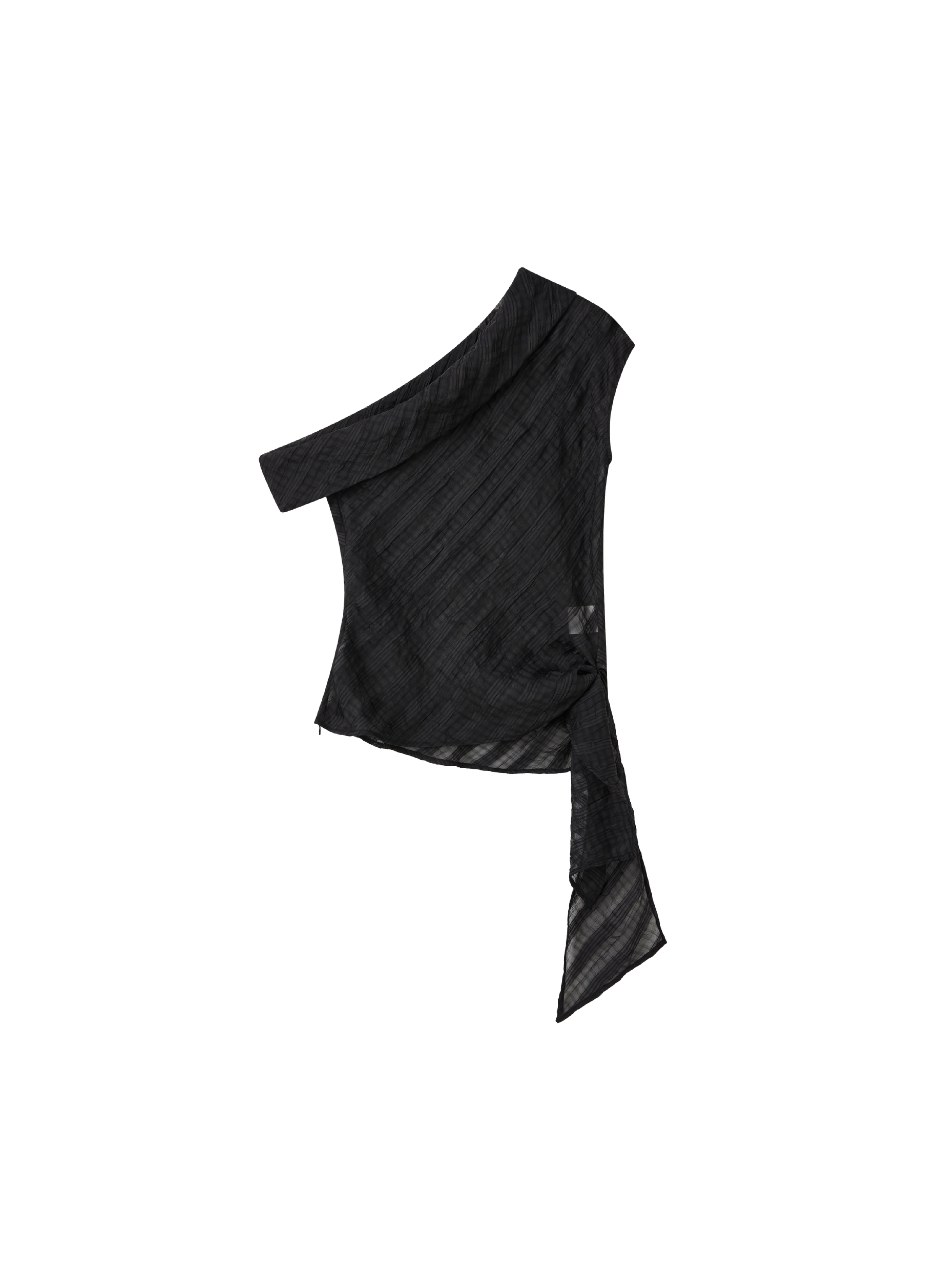 SIDE EDGE CHECK BLOUSE