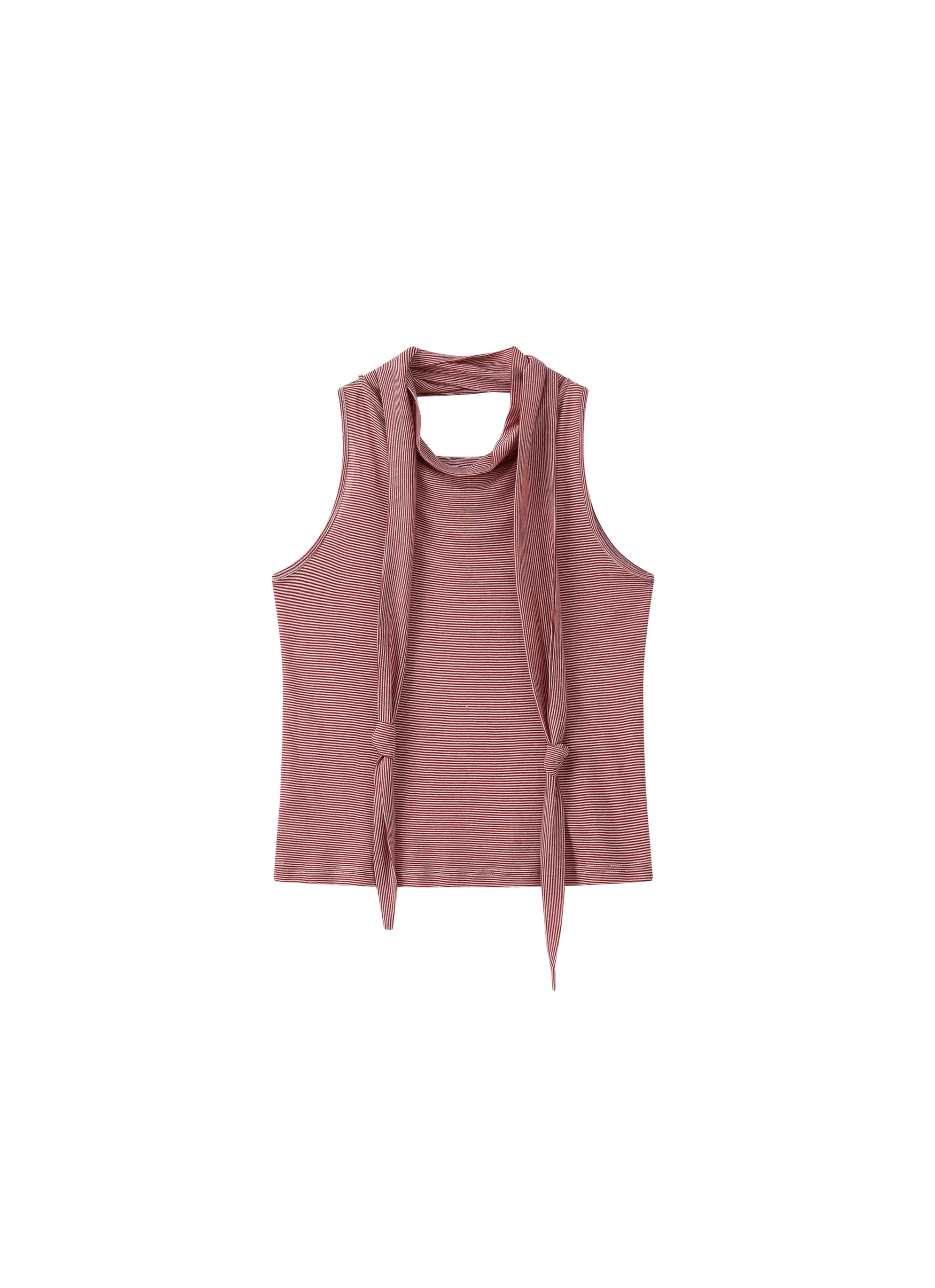 SCARF TIE STRIPE TOP