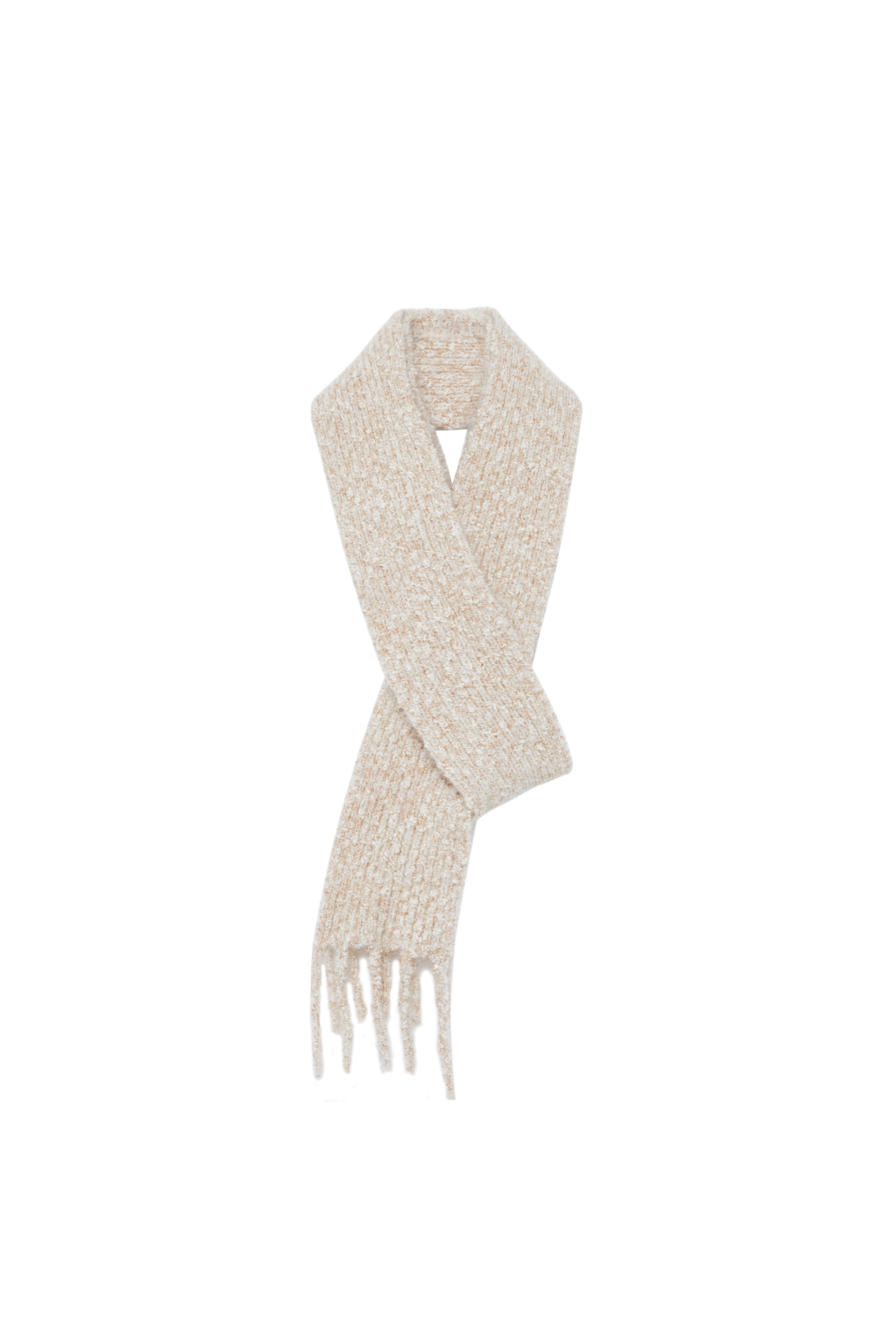 SNOW DOT FRINGE SCARF / 스노우 풋 프린지 스카프