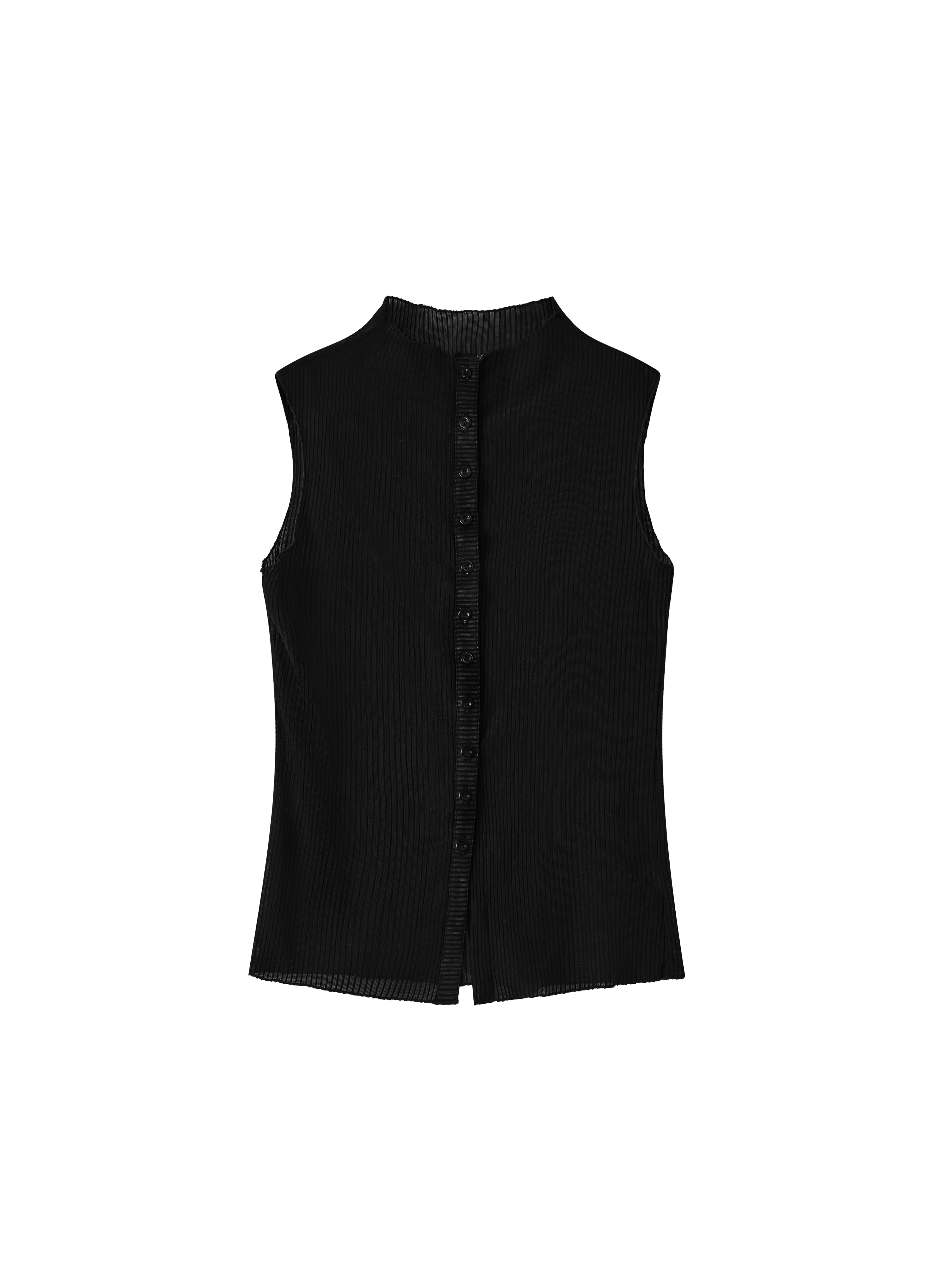 Multi-Button Sheer Blouse
