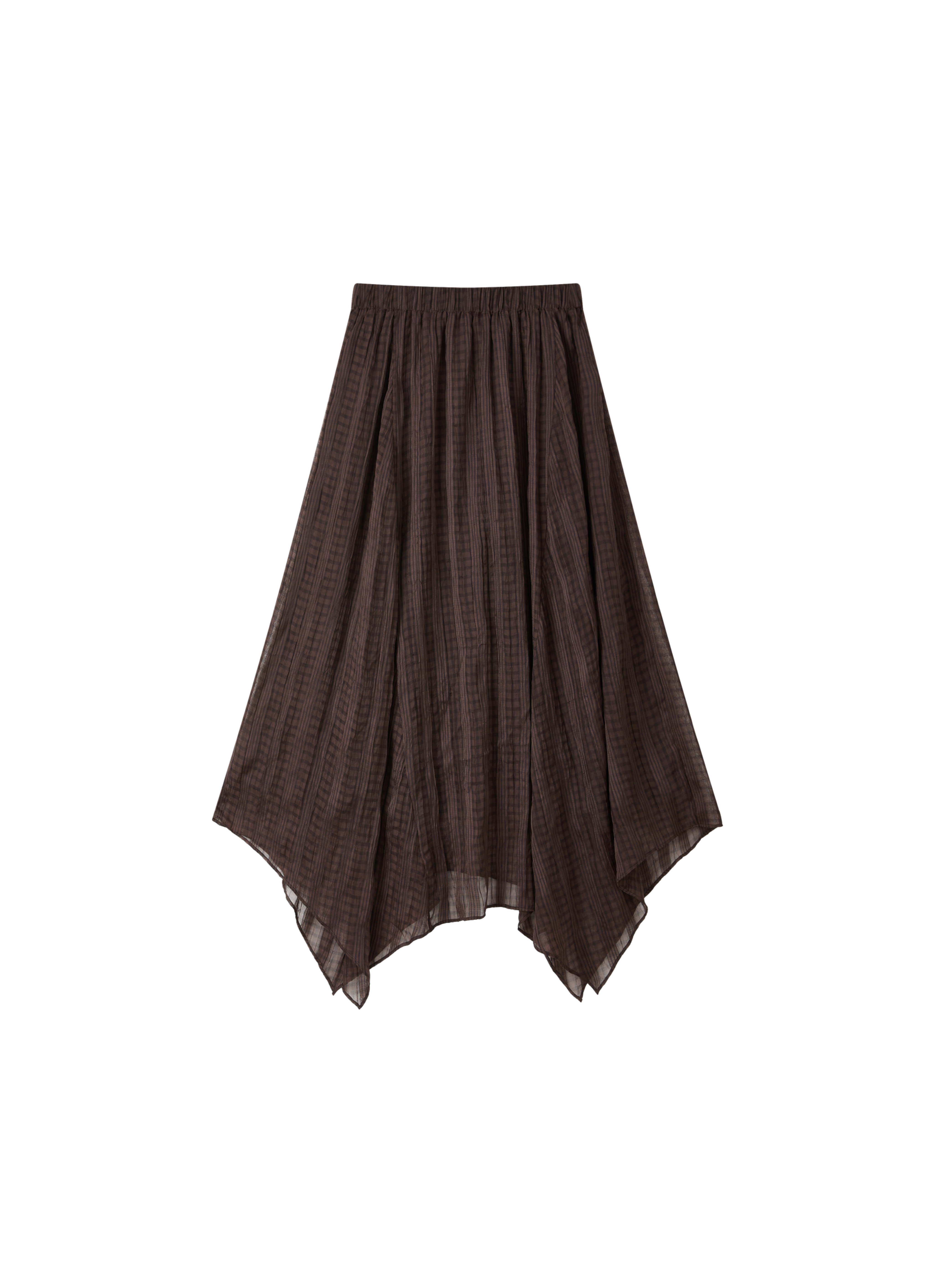 SHEER CHECK LAYERED SKIRT