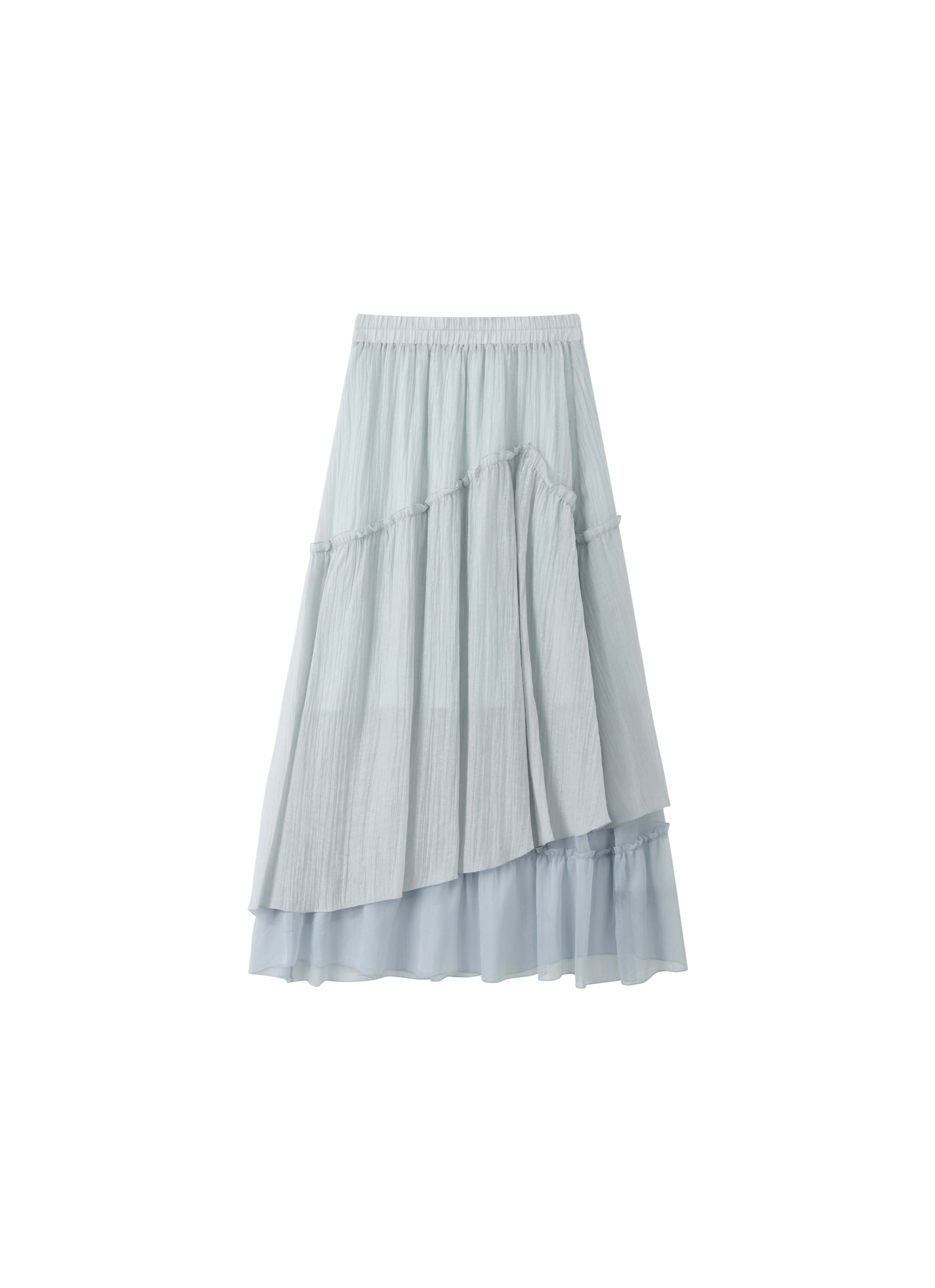 SHEER FRILL TIERED SKIRT
