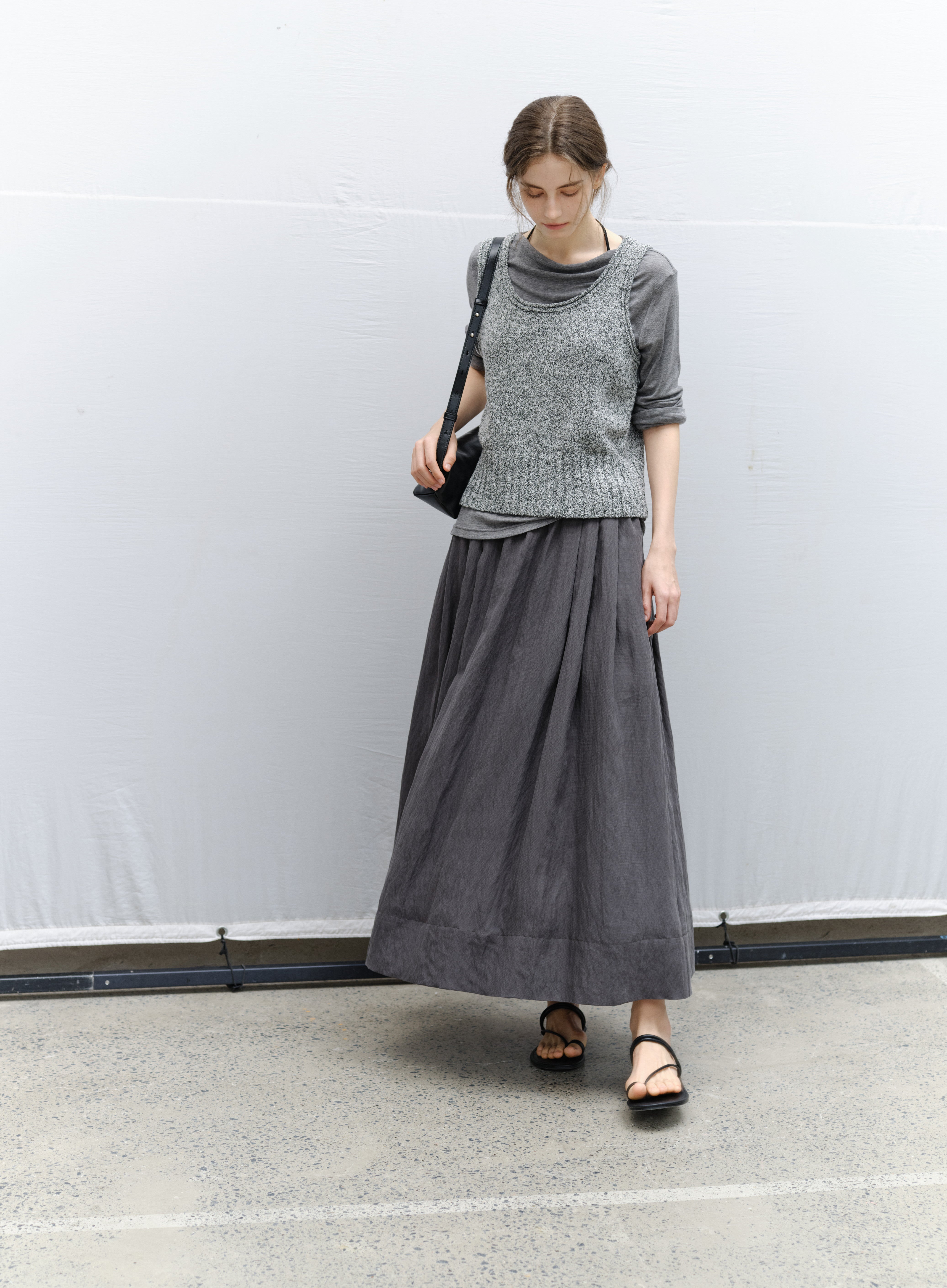 ROLL HEM KNIT VEST / ロールヘムニットベスト