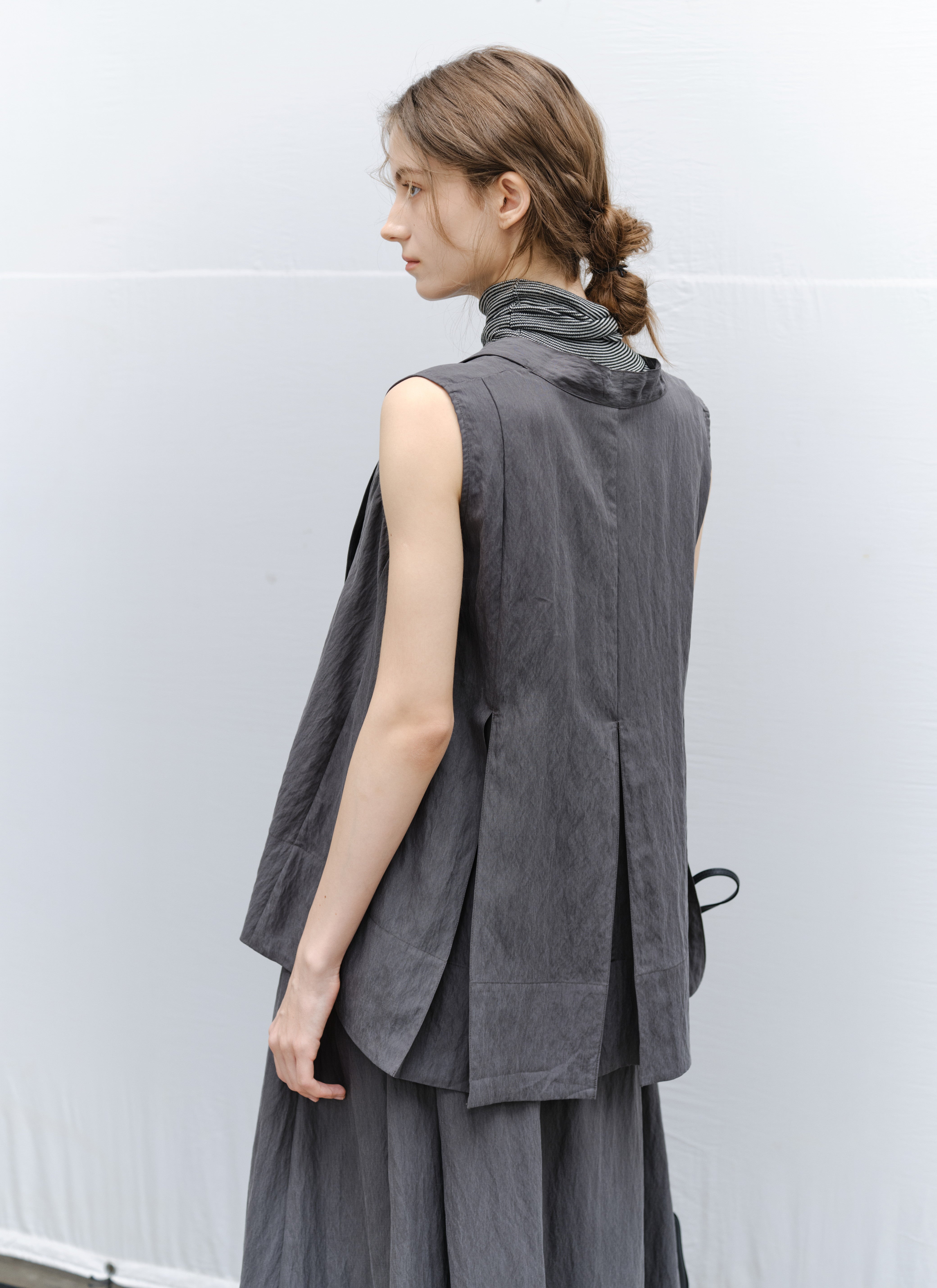 DRY CRINKLE SMOOTH BLOUSE / ドライクリンクルスムースブラウス