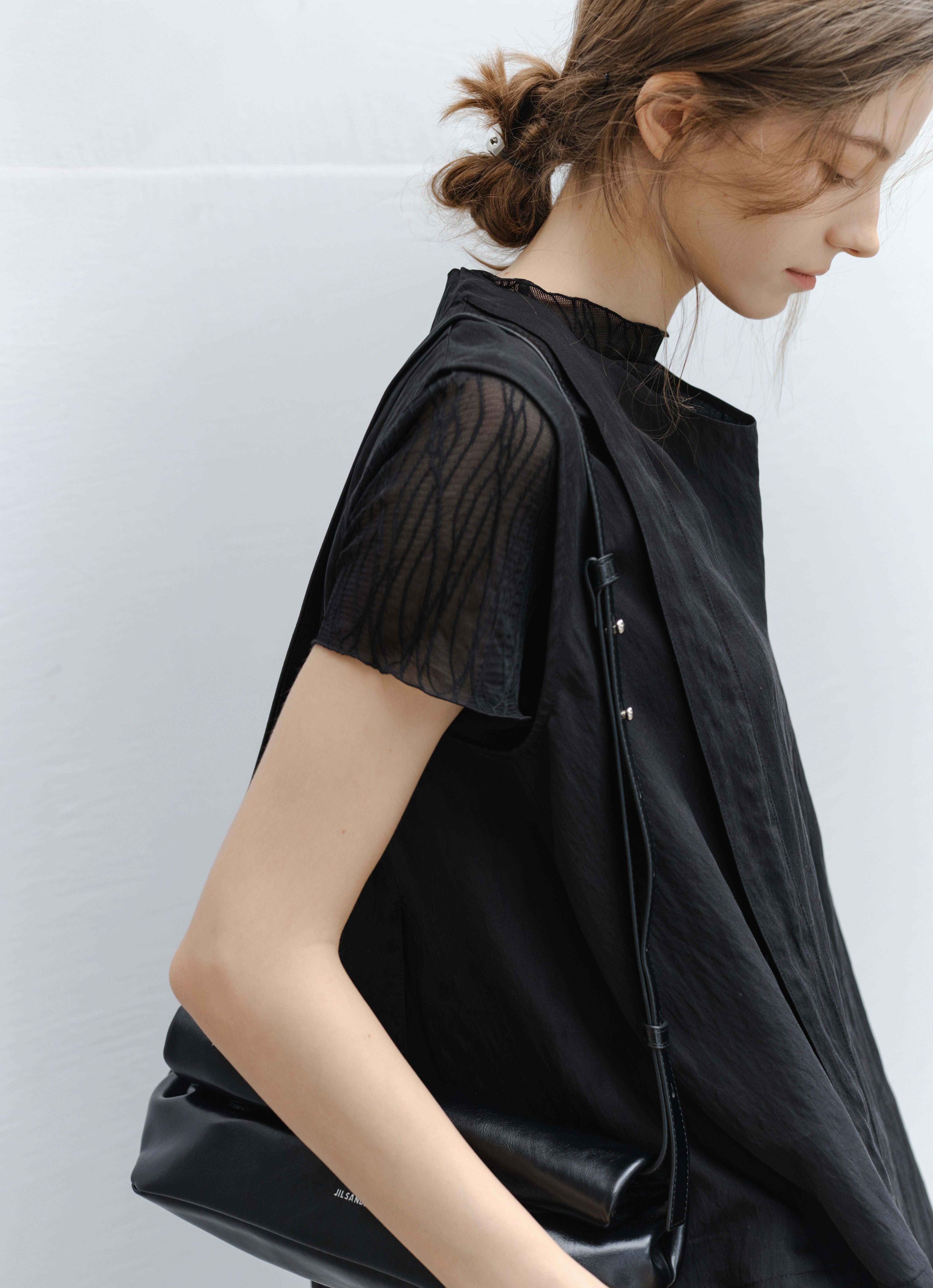 DRY CRINKLE SMOOTH BLOUSE / ドライクリンクルスムースブラウス