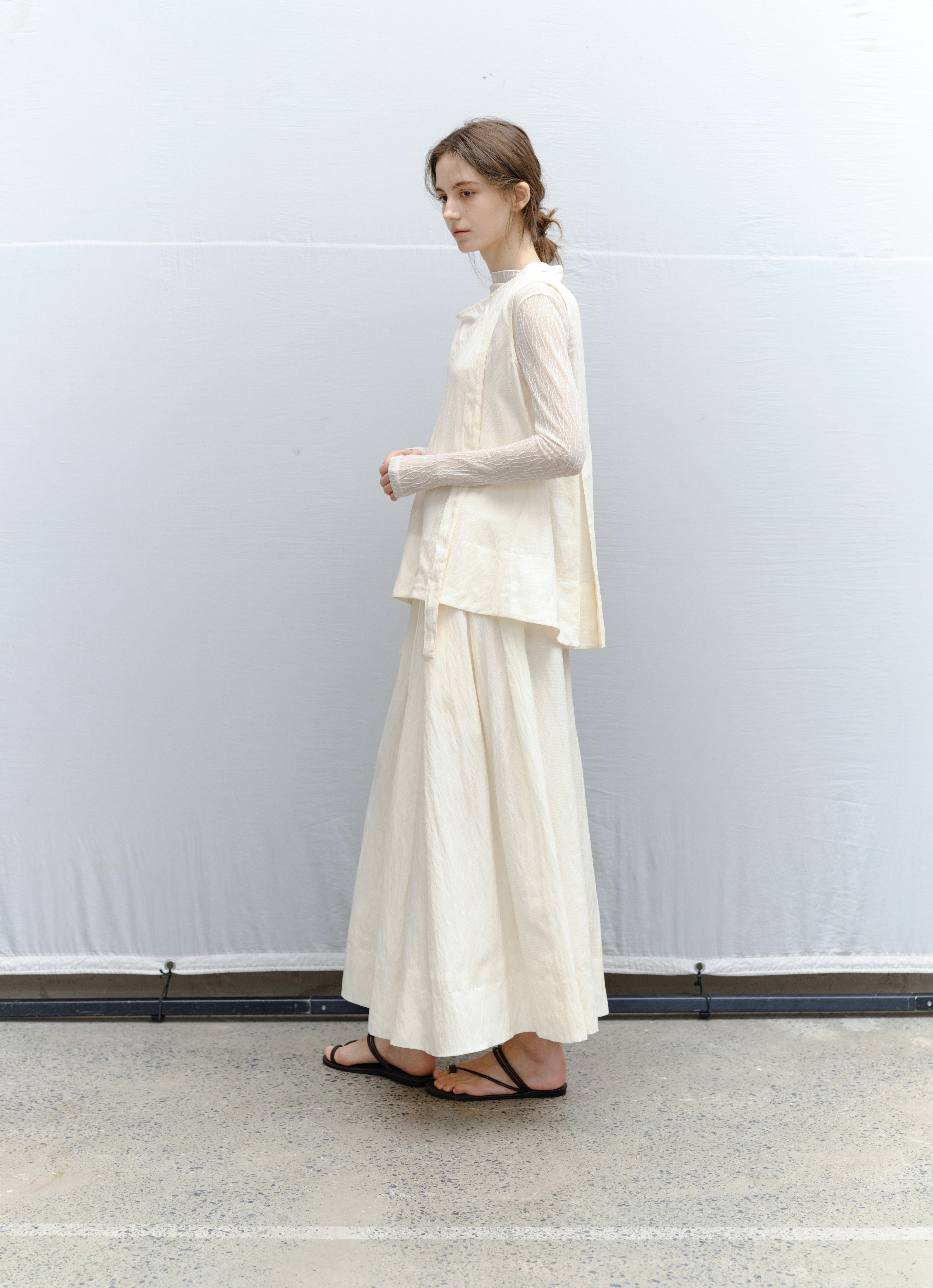 DRY CRINKLE SMOOTH BLOUSE / ドライクリンクルスムースブラウス