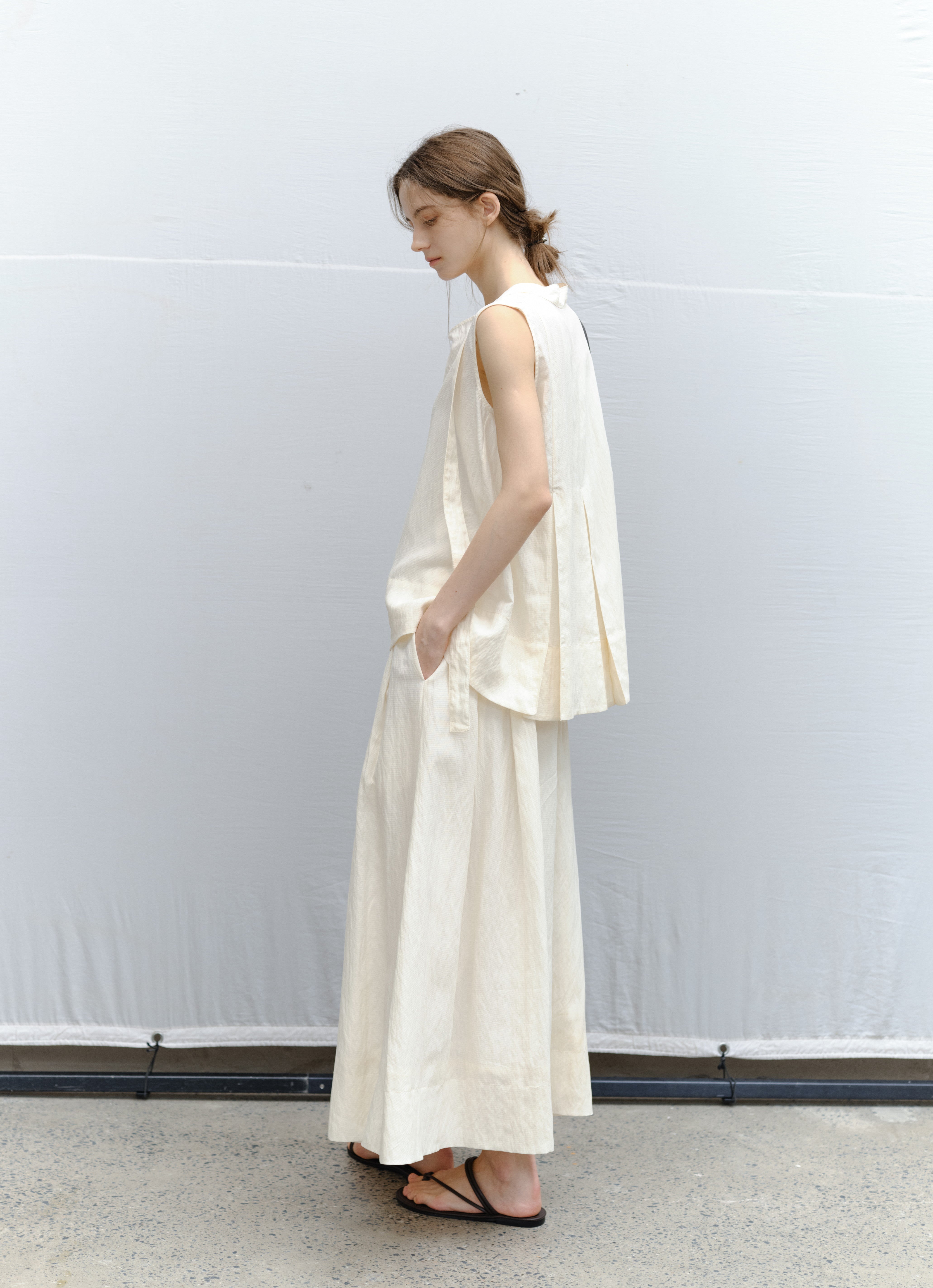 DRY CRINKLE SMOOTH BLOUSE / ドライクリンクルスムースブラウス