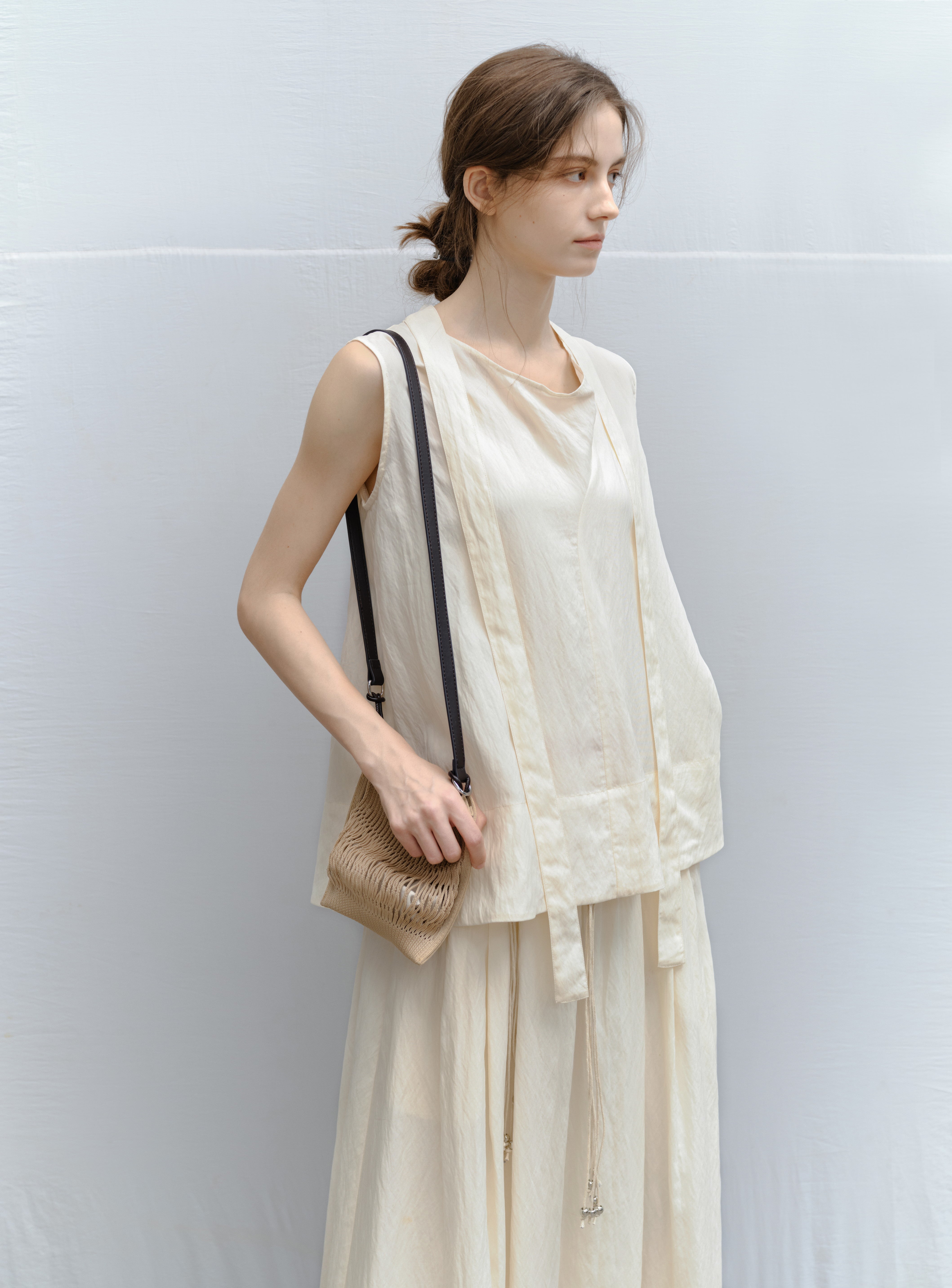 DRY CRINKLE SMOOTH BLOUSE / ドライクリンクルスムースブラウス