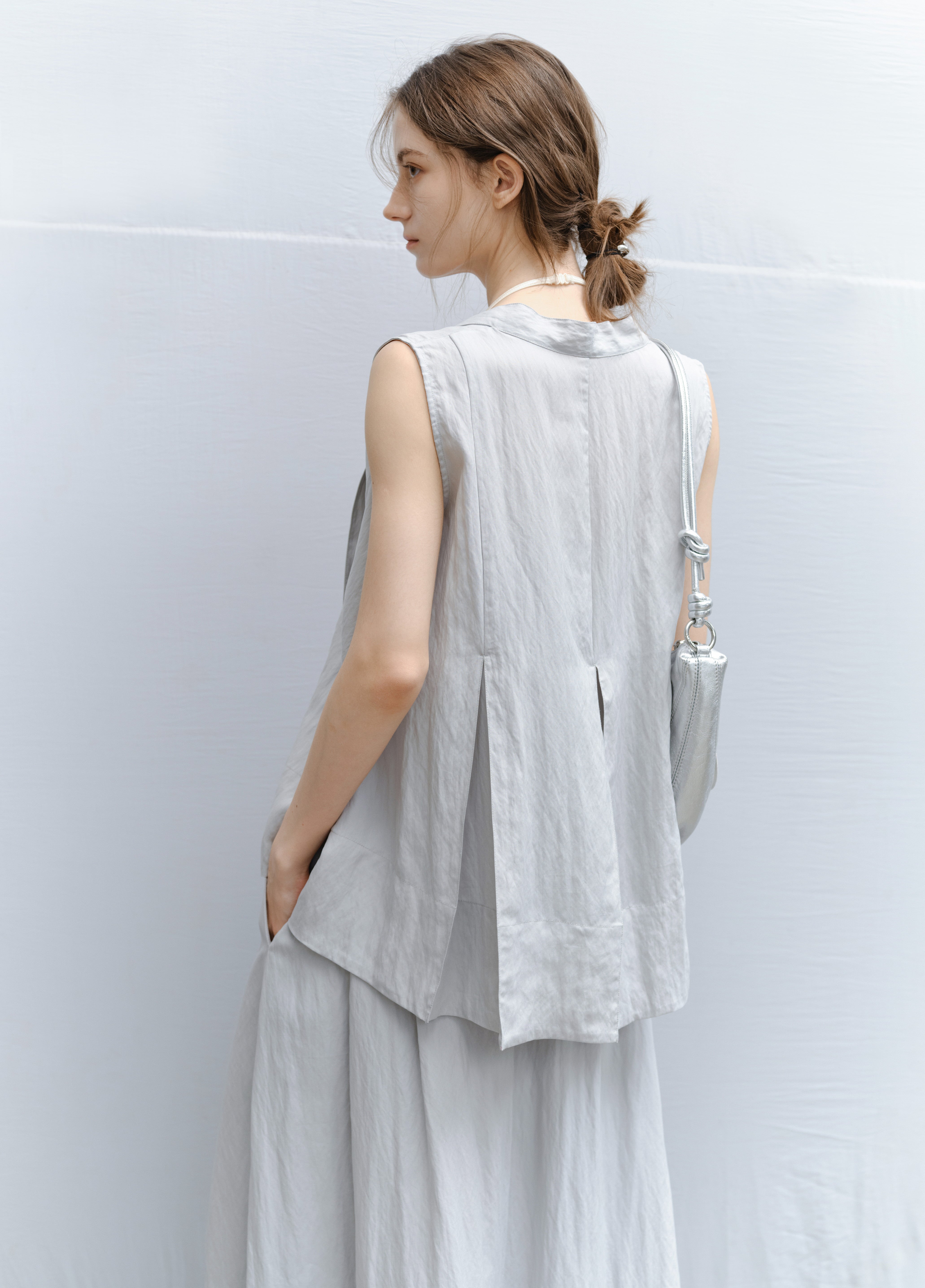 DRY CRINKLE SMOOTH BLOUSE / ドライクリンクルスムースブラウス