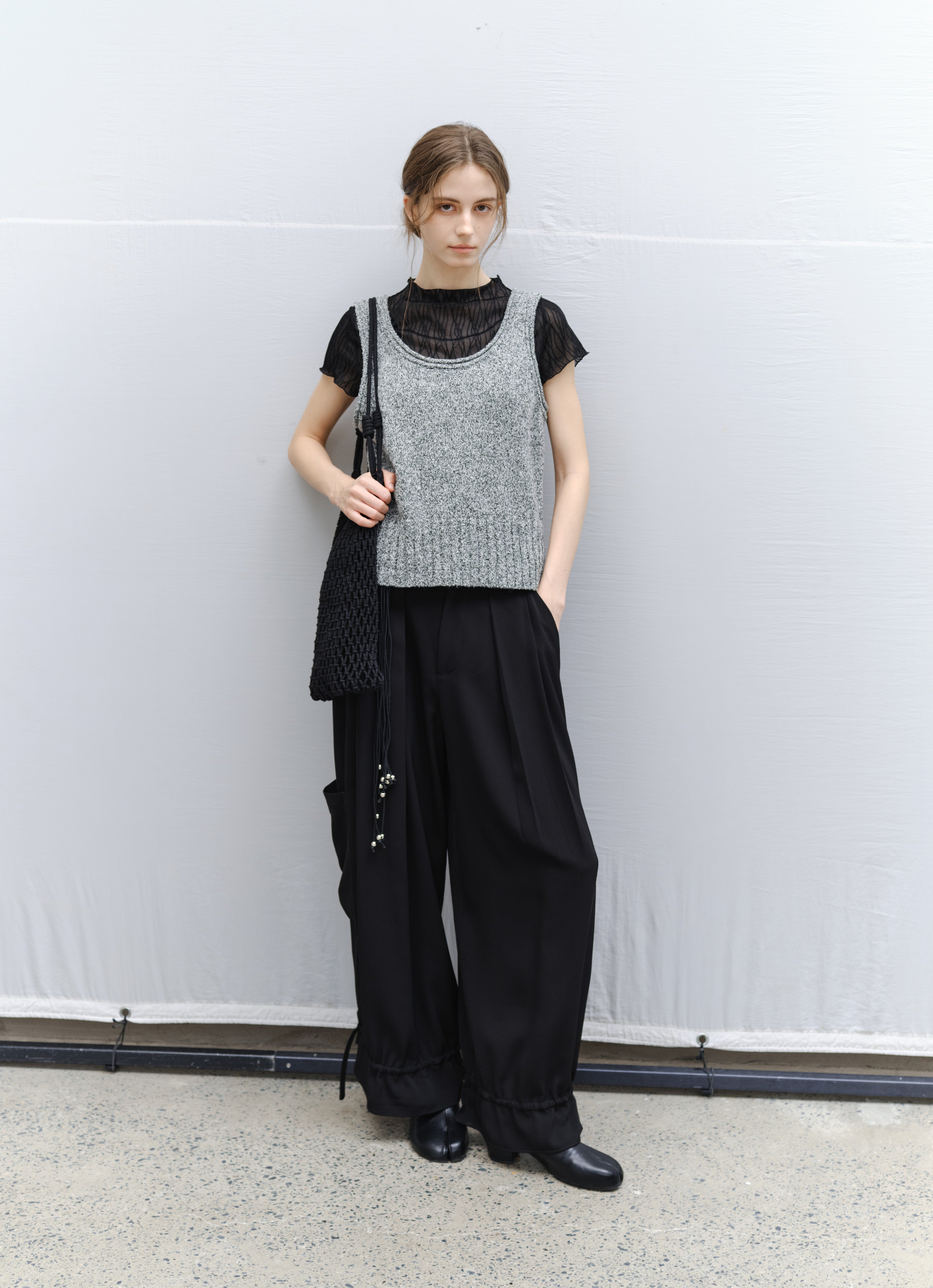 WAVE JACQUARD SHEER TEE / ウェーブジャカードシアーティー