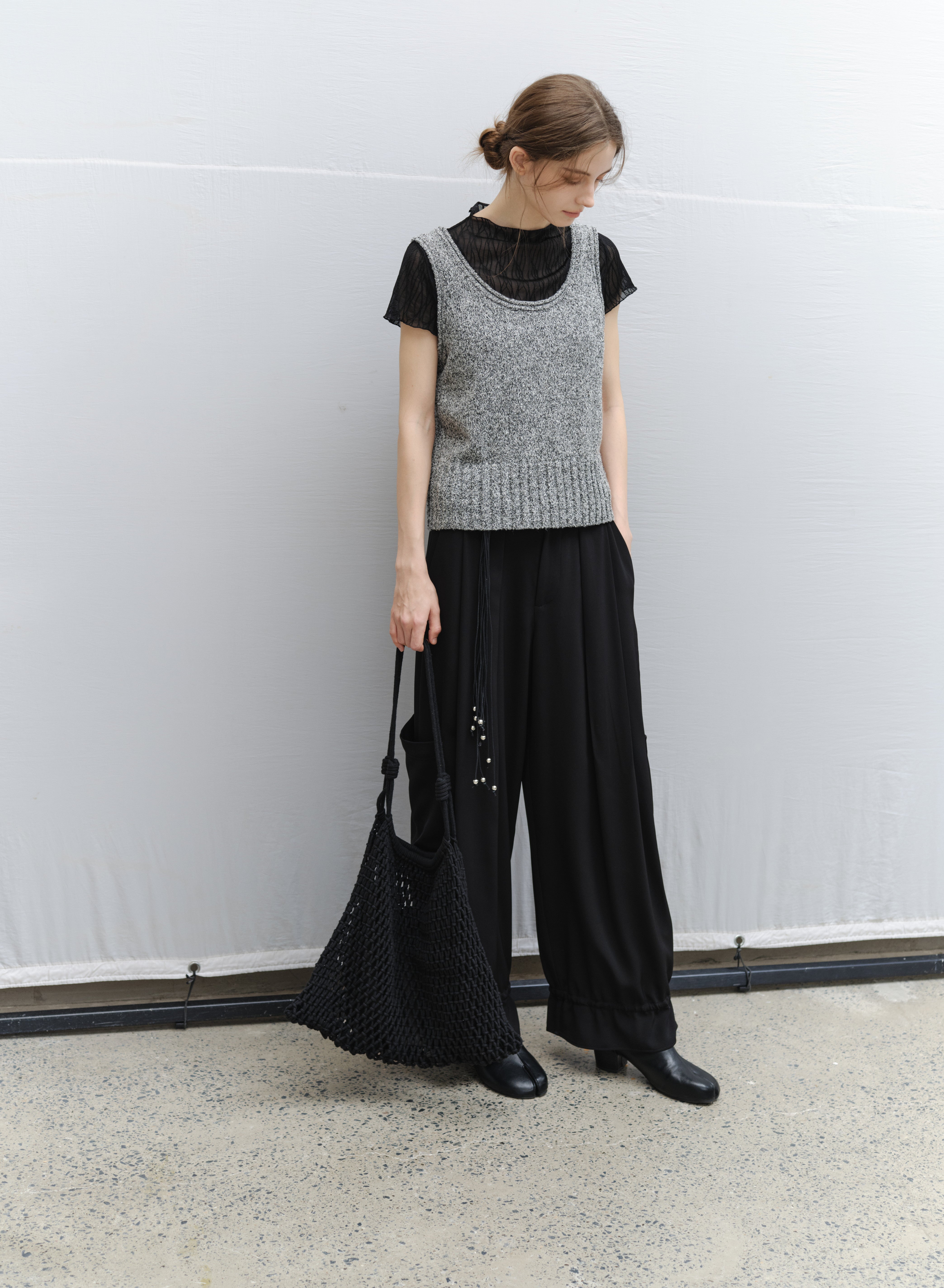 ROLL HEM KNIT VEST / ロールヘムニットベスト