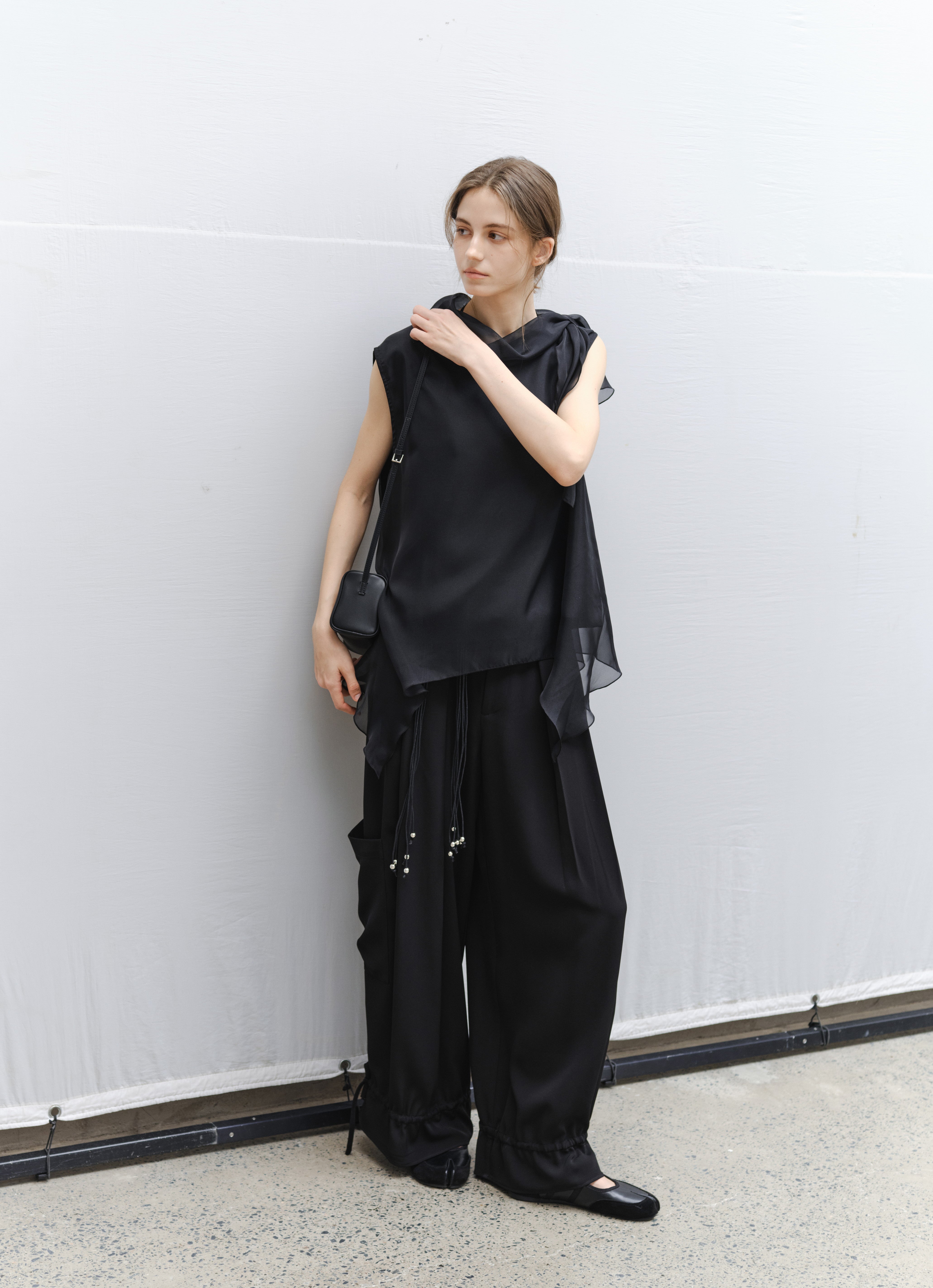 SHEER VEIL LAYERED BLOUSE