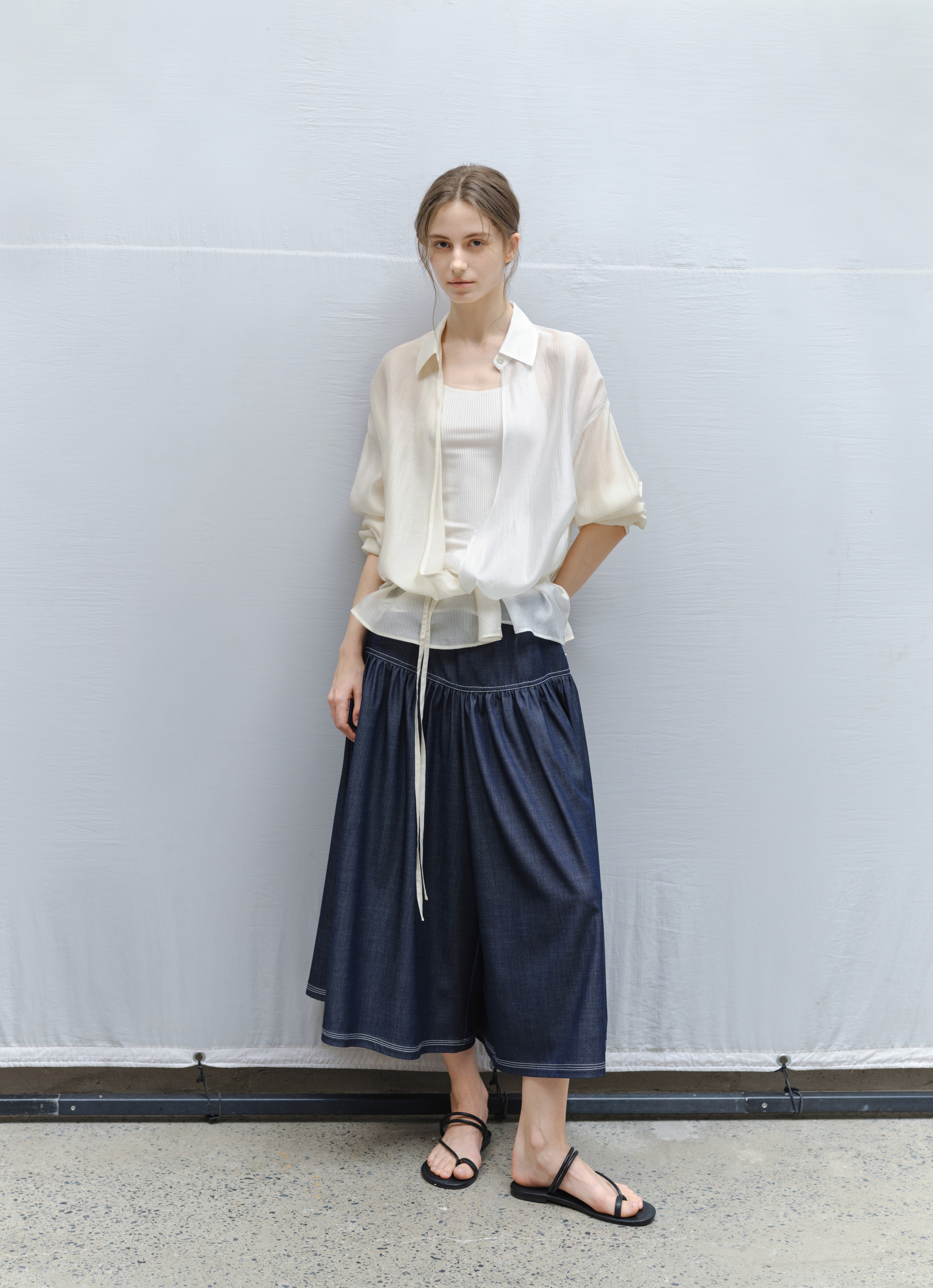 AQUA TONE STRING SHIRT / アクアトーンストリングシャツ