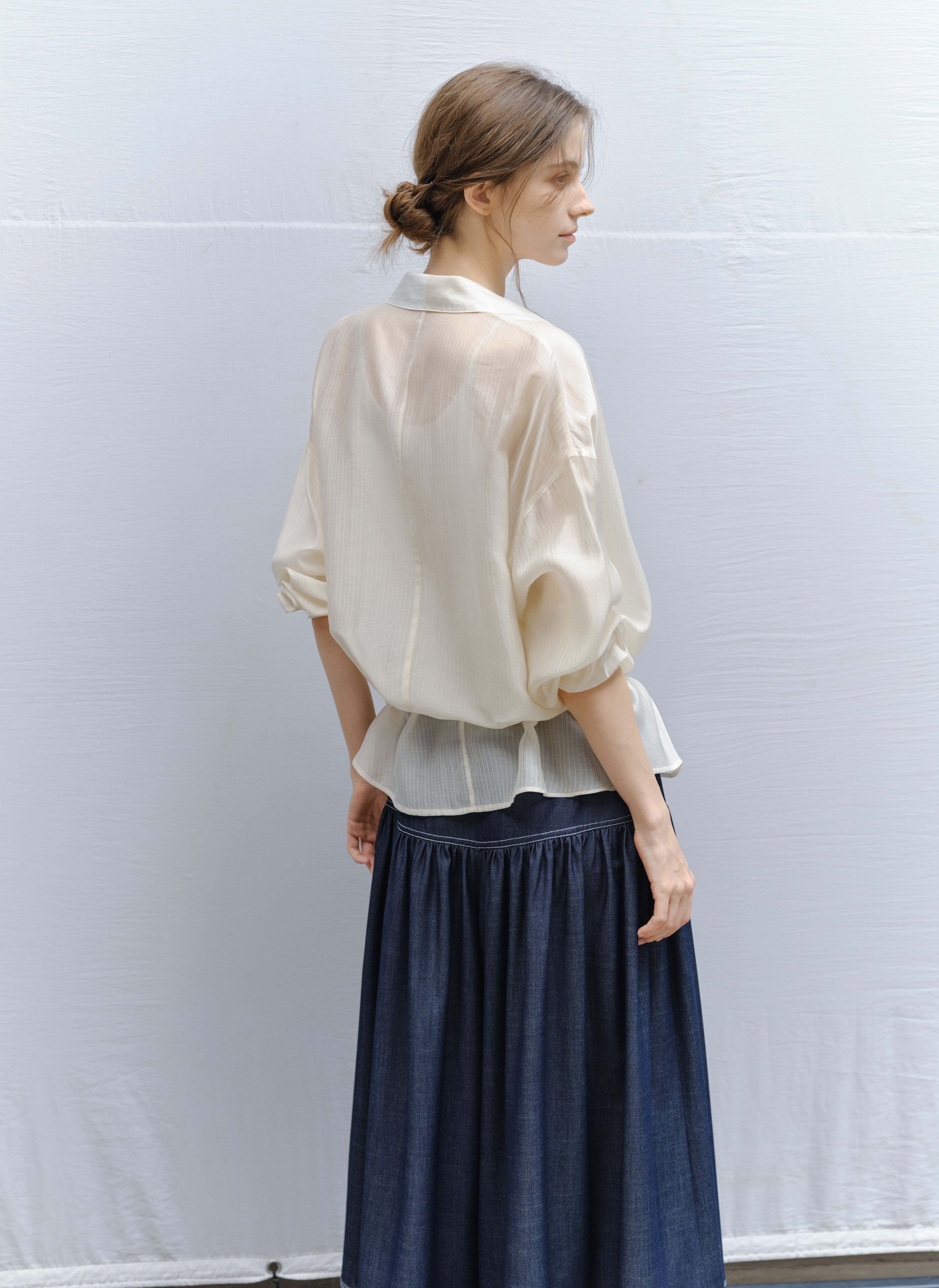 AQUA TONE STRING SHIRT / アクアトーンストリングシャツ