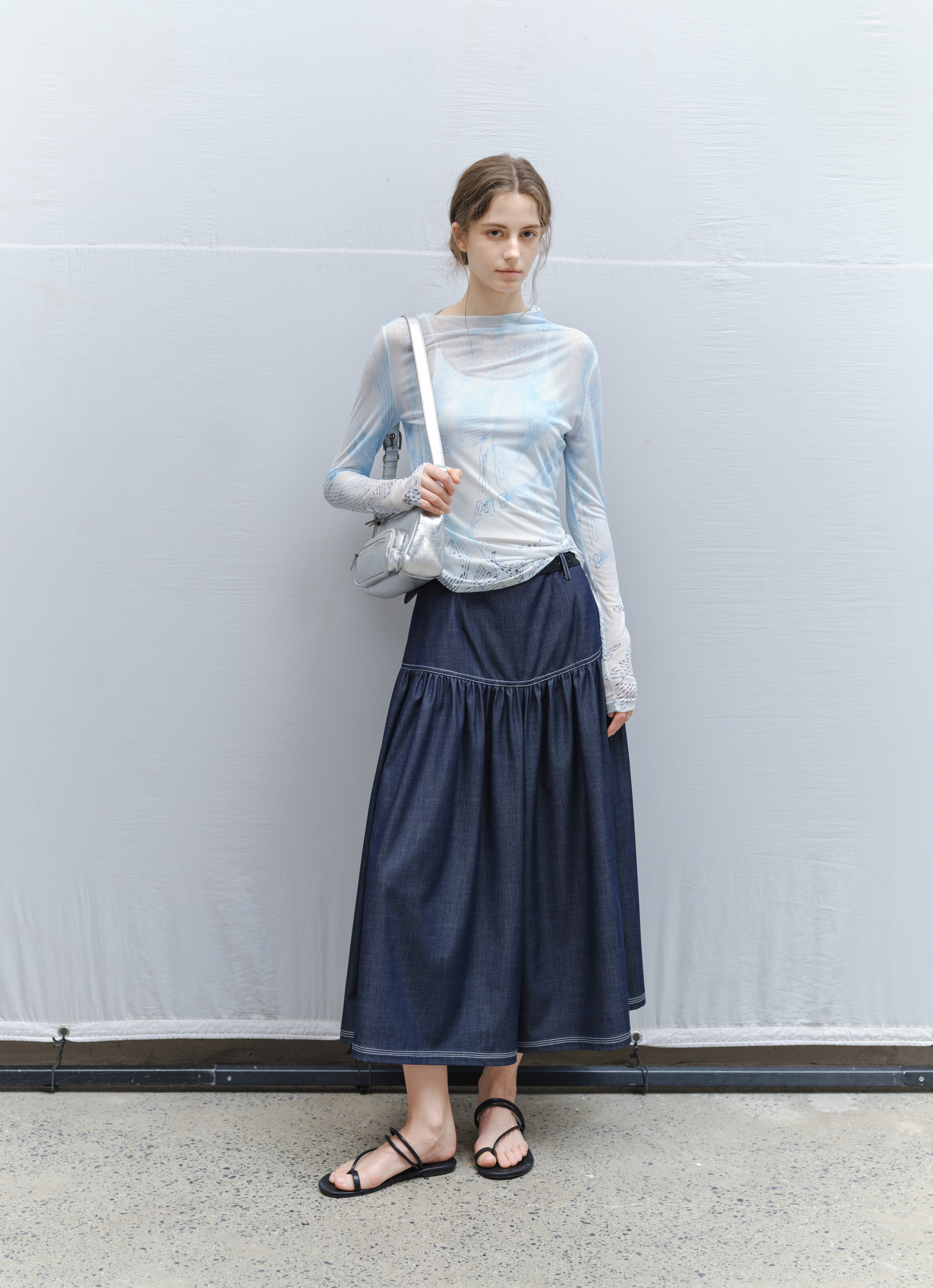 BLUE DRIP SHEER TOP / ブルードリップシアートップ