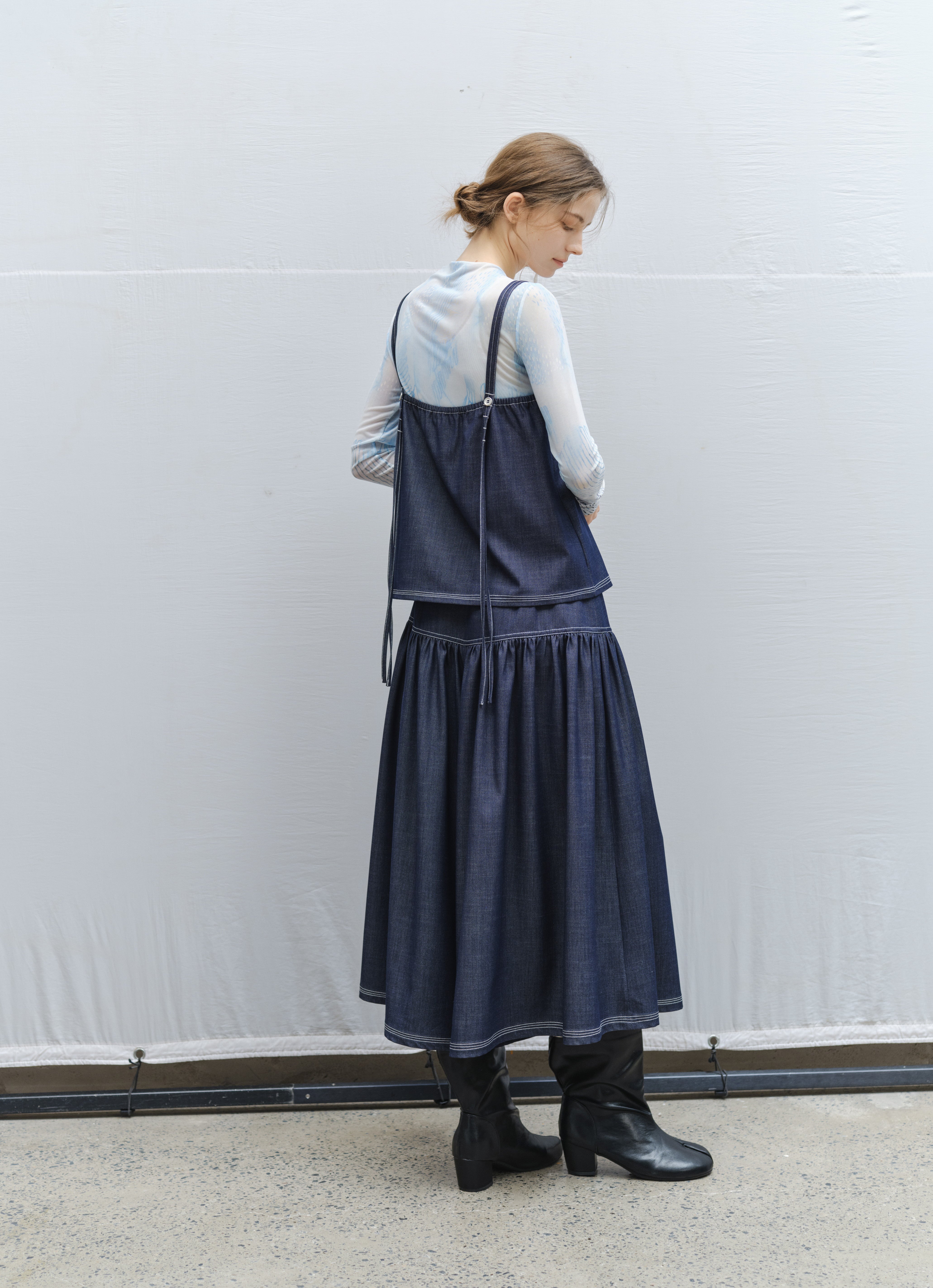 BLUE DRIP SHEER TOP / ブルードリップシアートップ