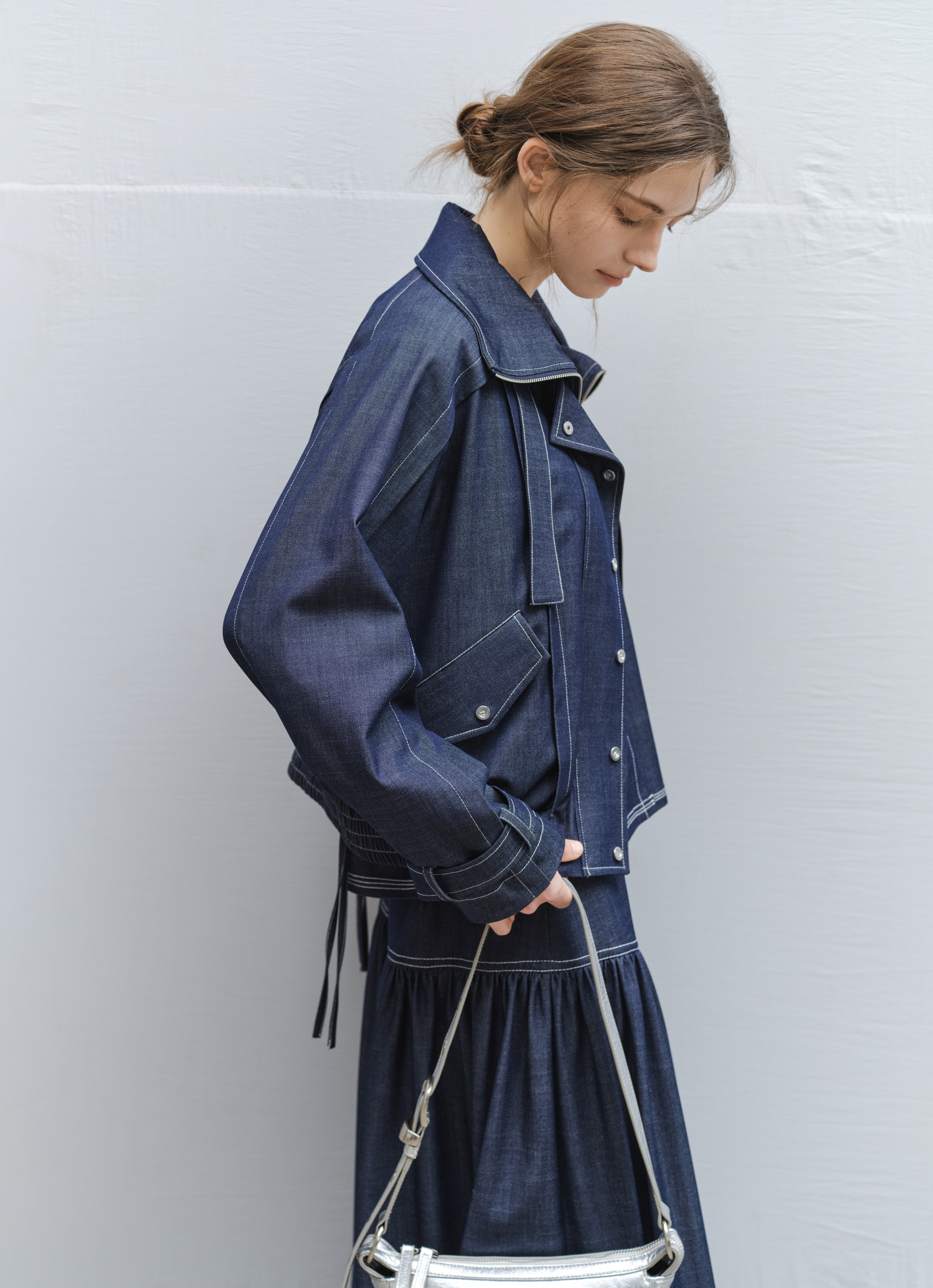 AIRY STITCH DENIM BLOUSON / エアリーステッチデニムブルゾン