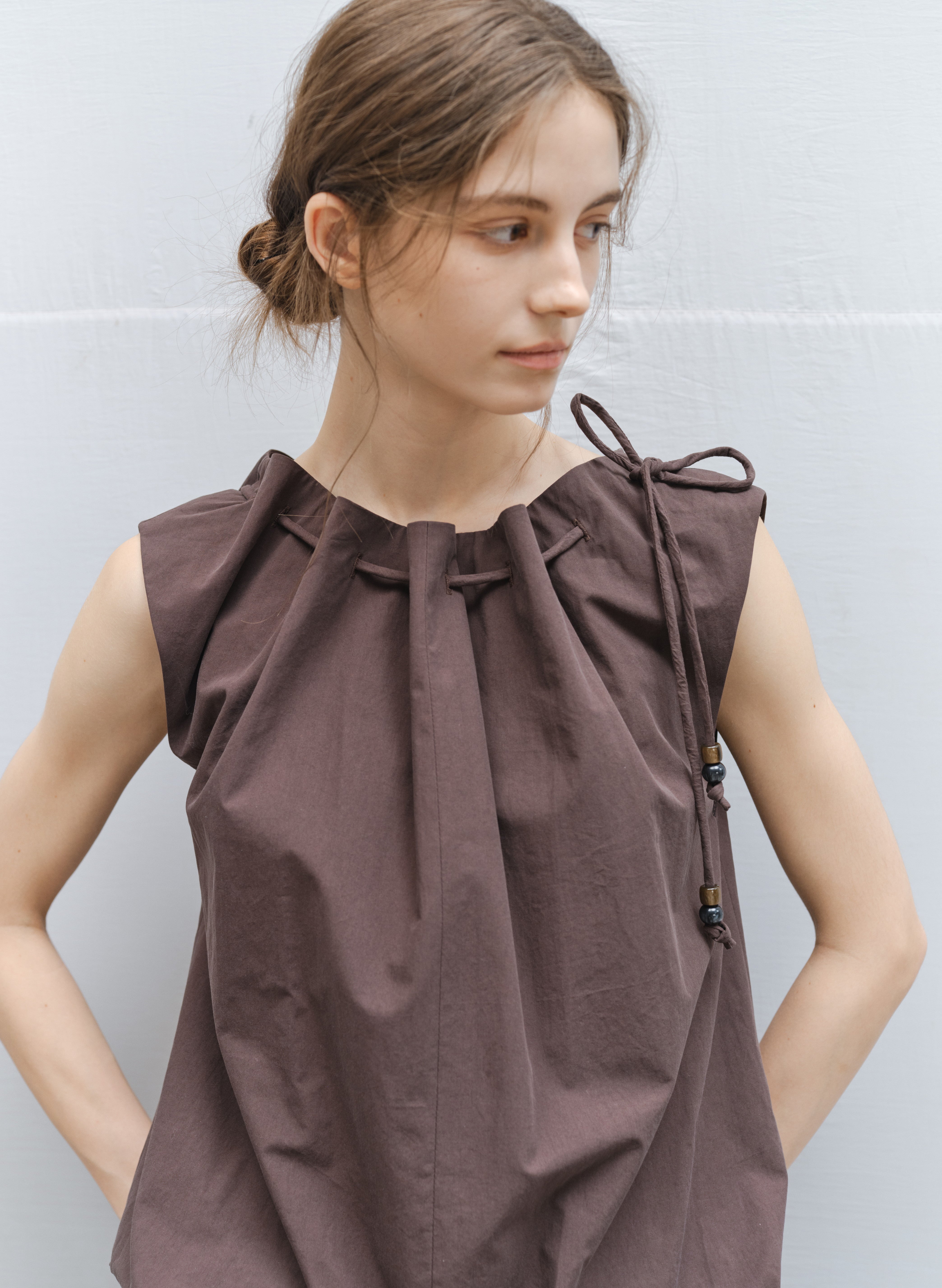 2WAY STRING POUCH BLOUSE