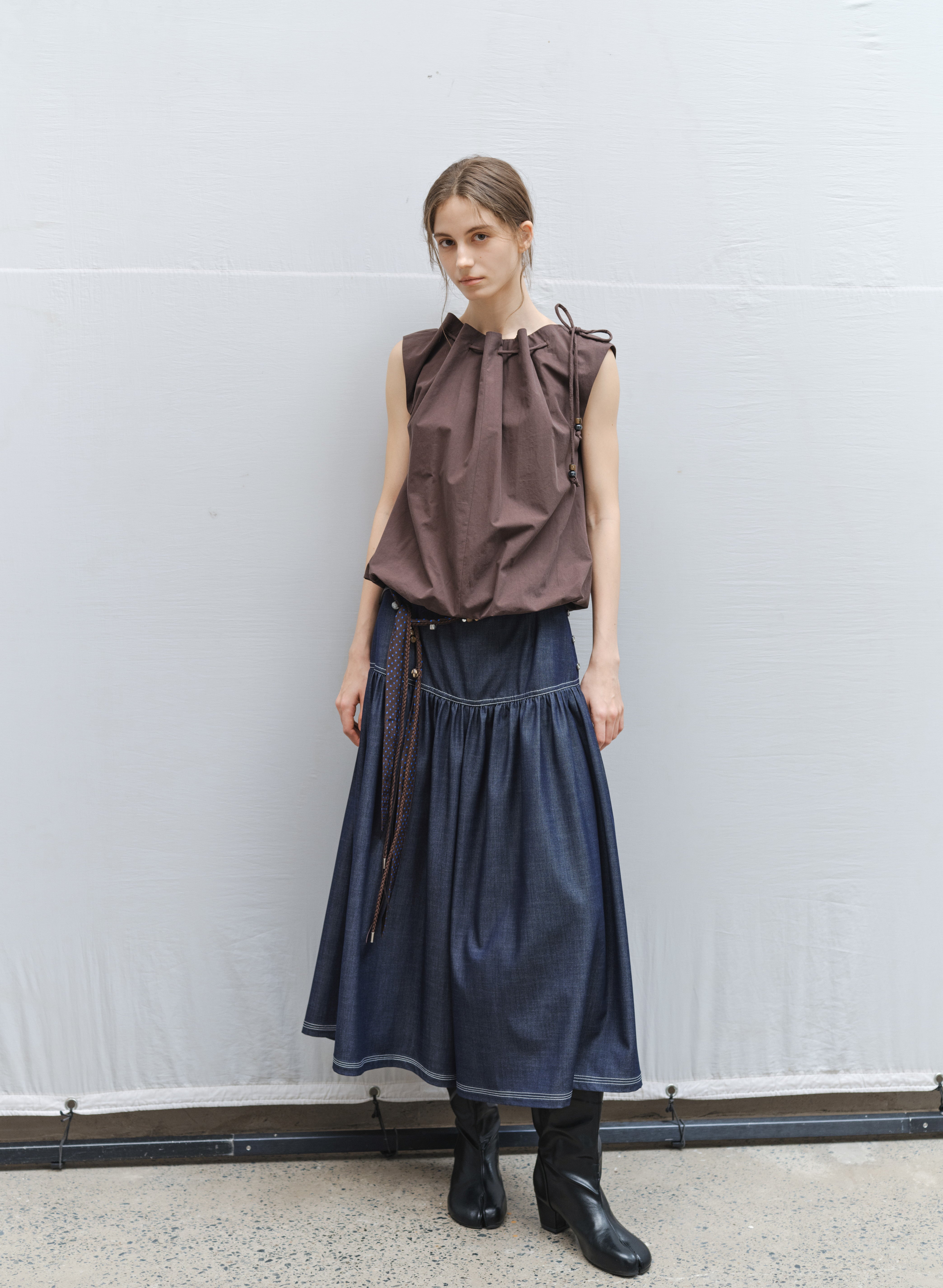 2WAY STRING POUCH BLOUSE