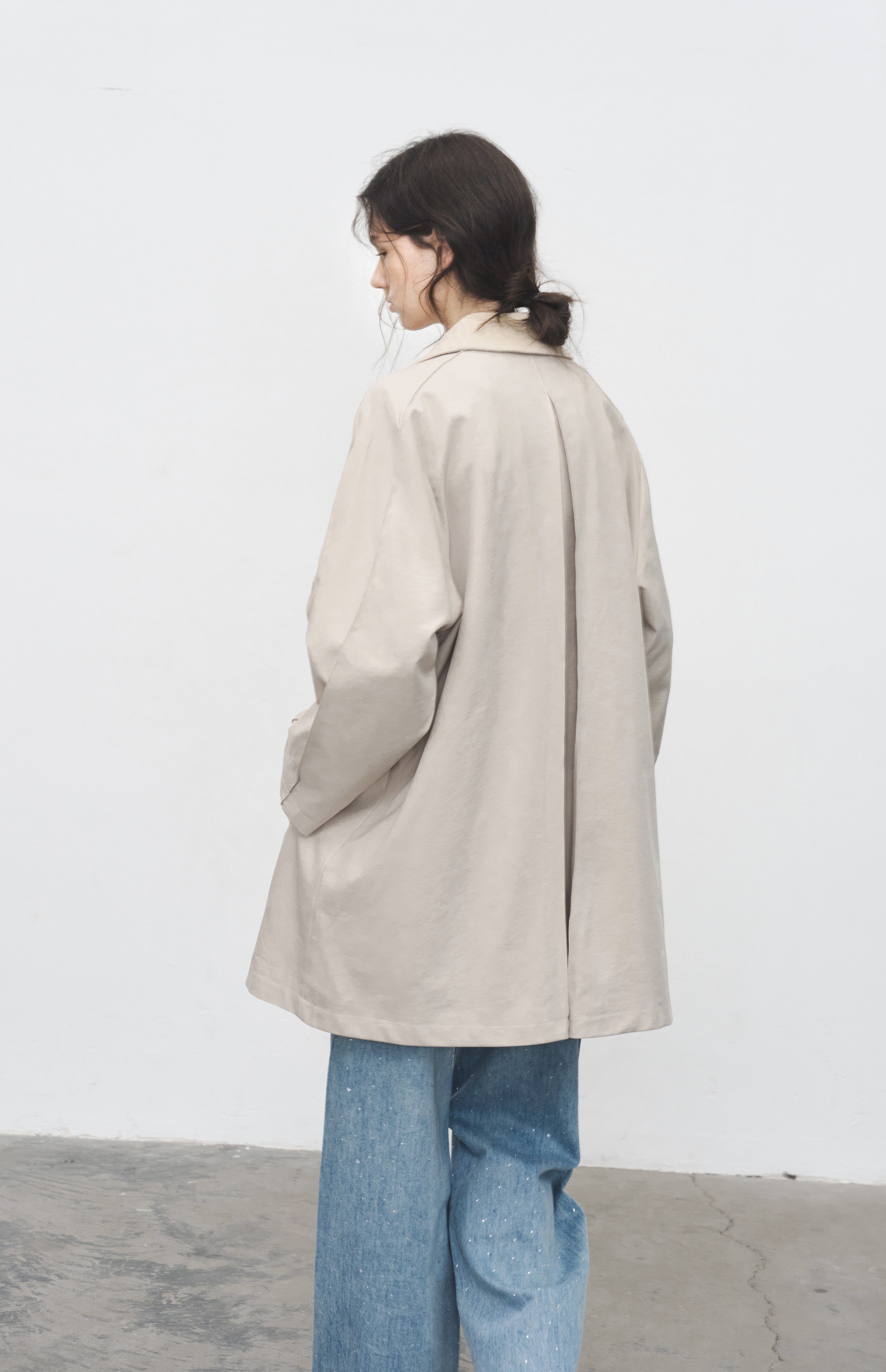 CORDUROY LAPEL MIDDLE TRENCH / コーデュロイラペルミドルトレンチ