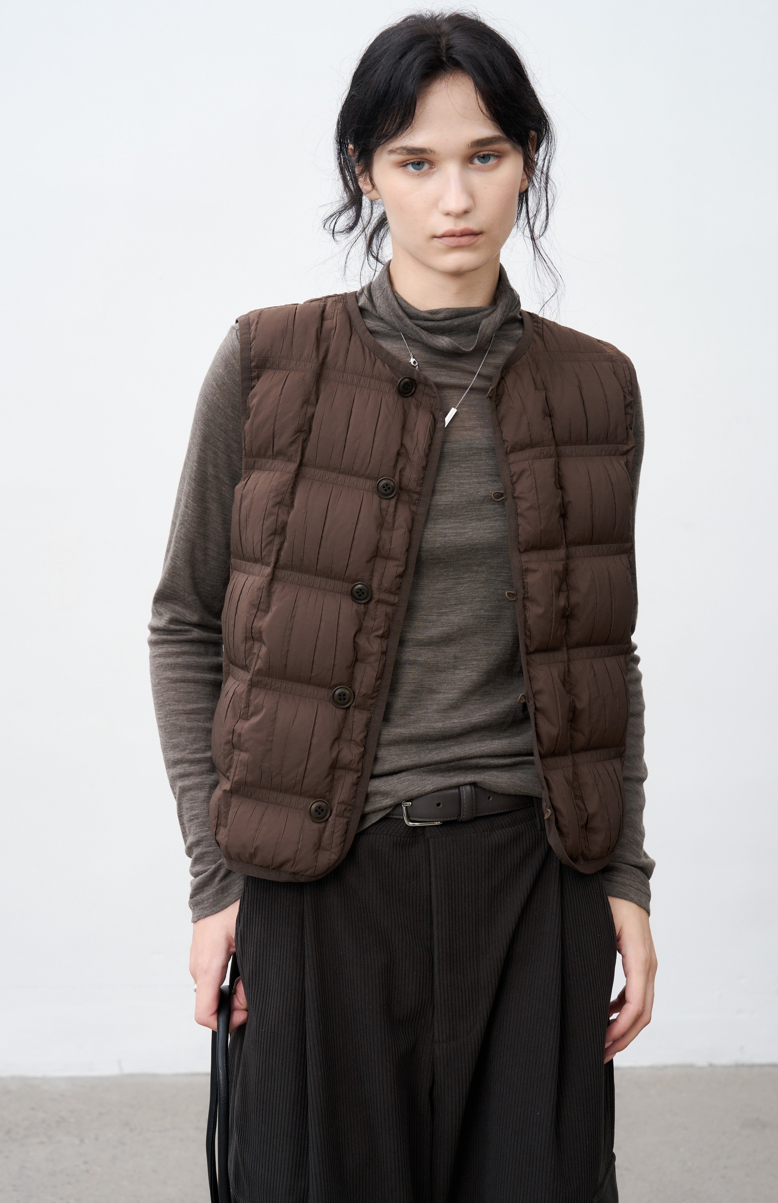 WRINKLE BLOCK DOWN VEST / リンクルブロックダウンベスト