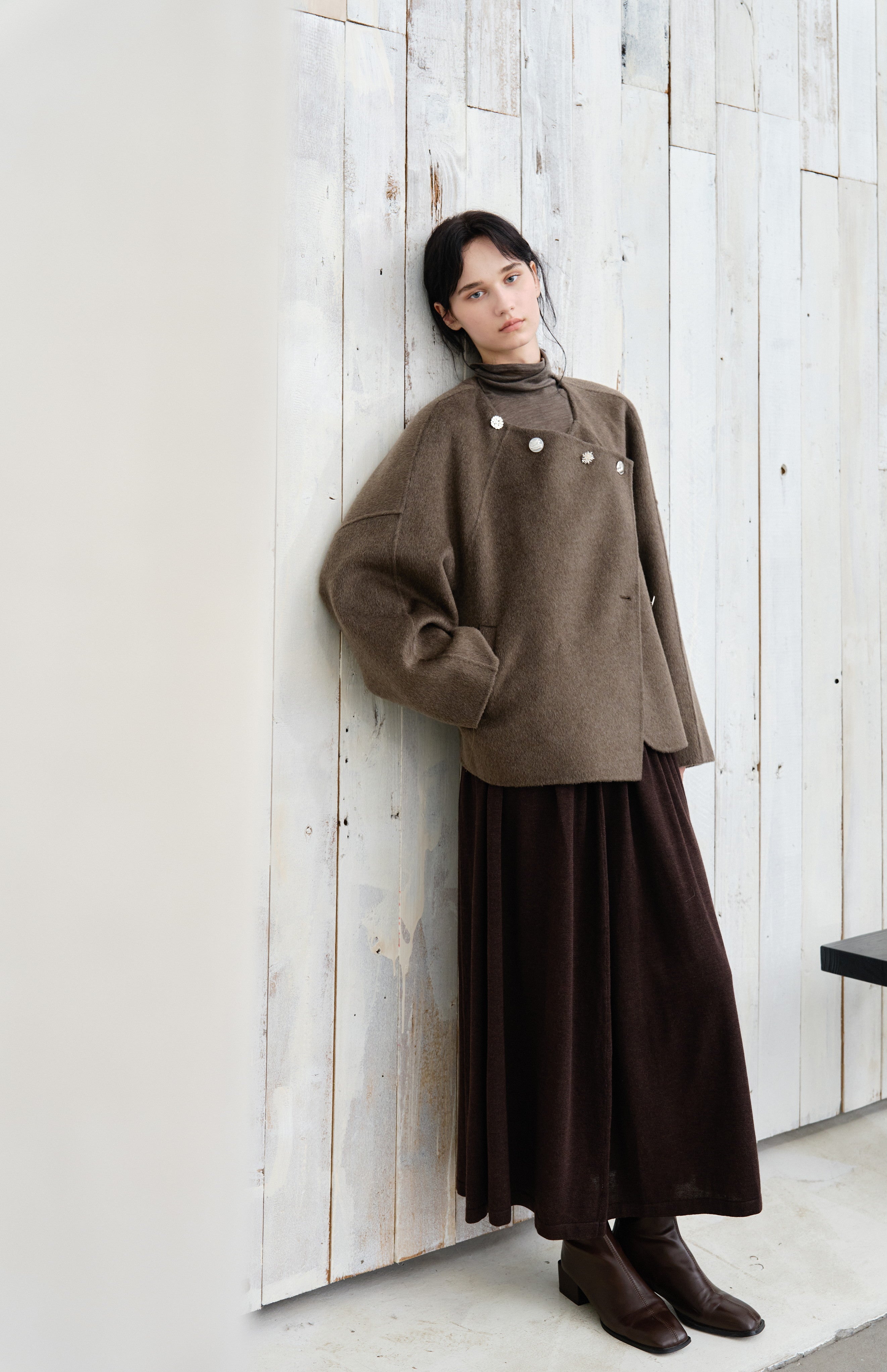 ASSORTED BUTTON WOOL COAT